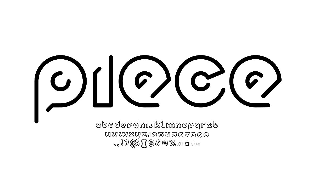 数字黑色字体,圆角的现代字母表,从a到z的流行字母和从0到9的数字