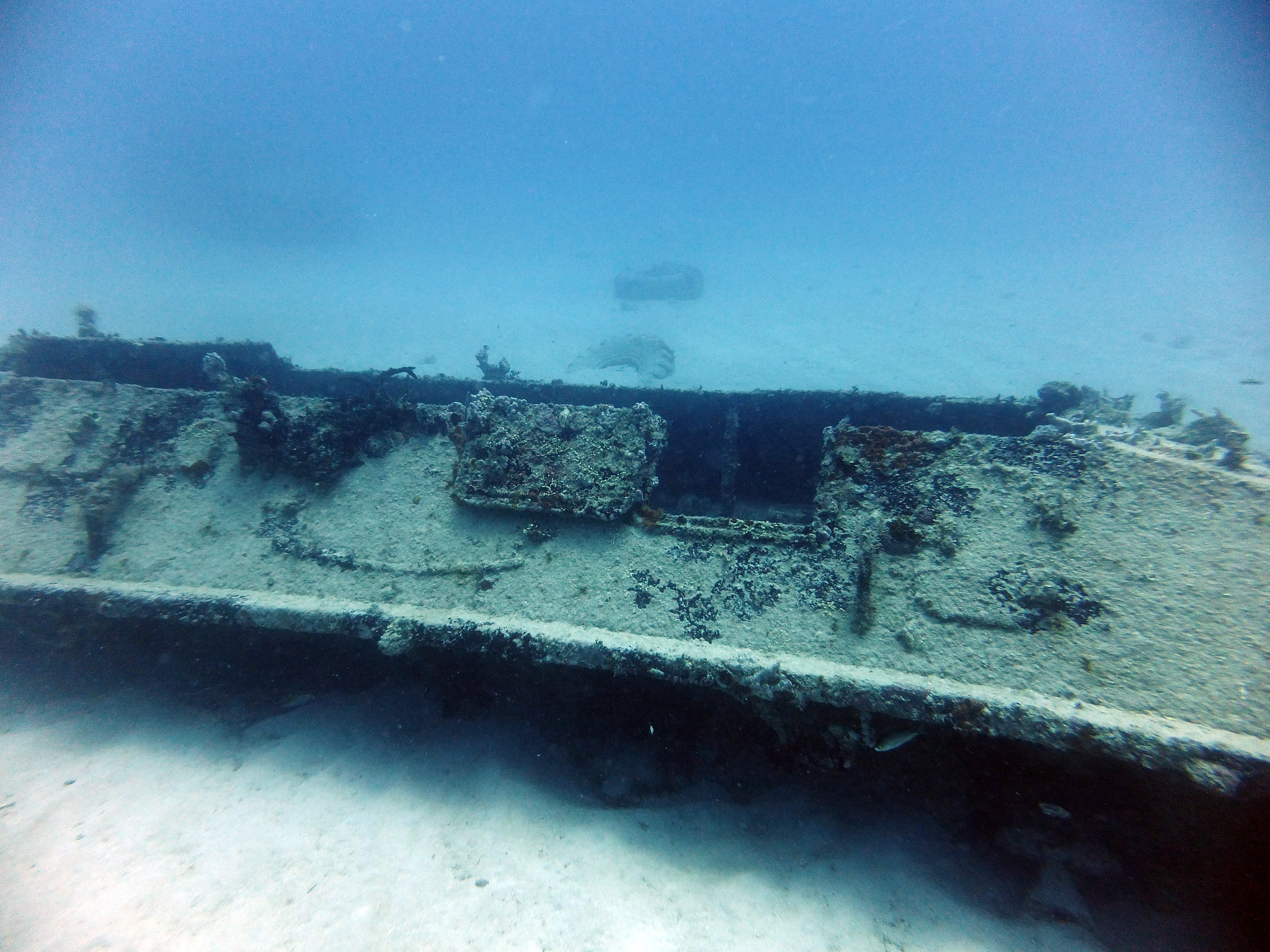 sunken army vehicle
