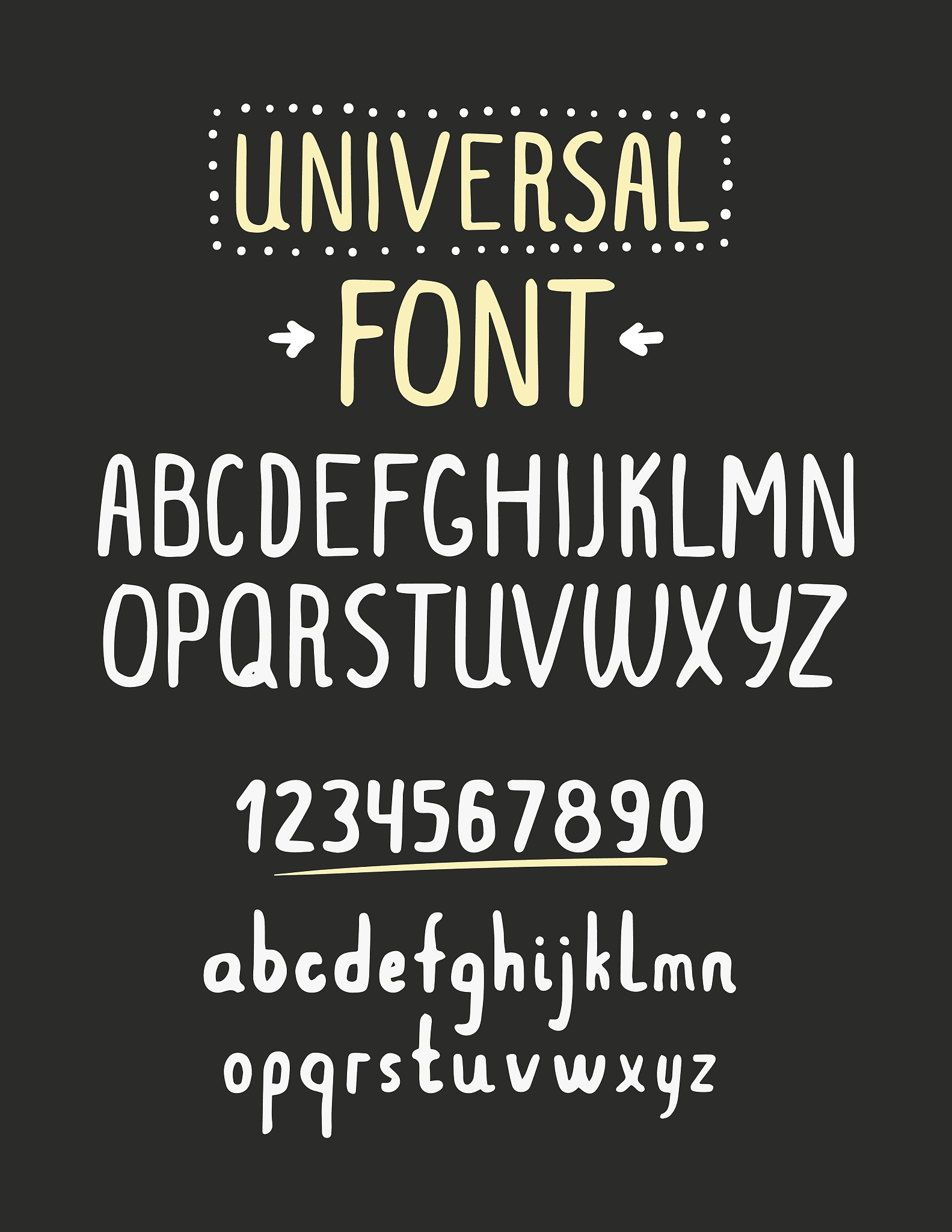 line simple font. universal alphabet with small and capital lett