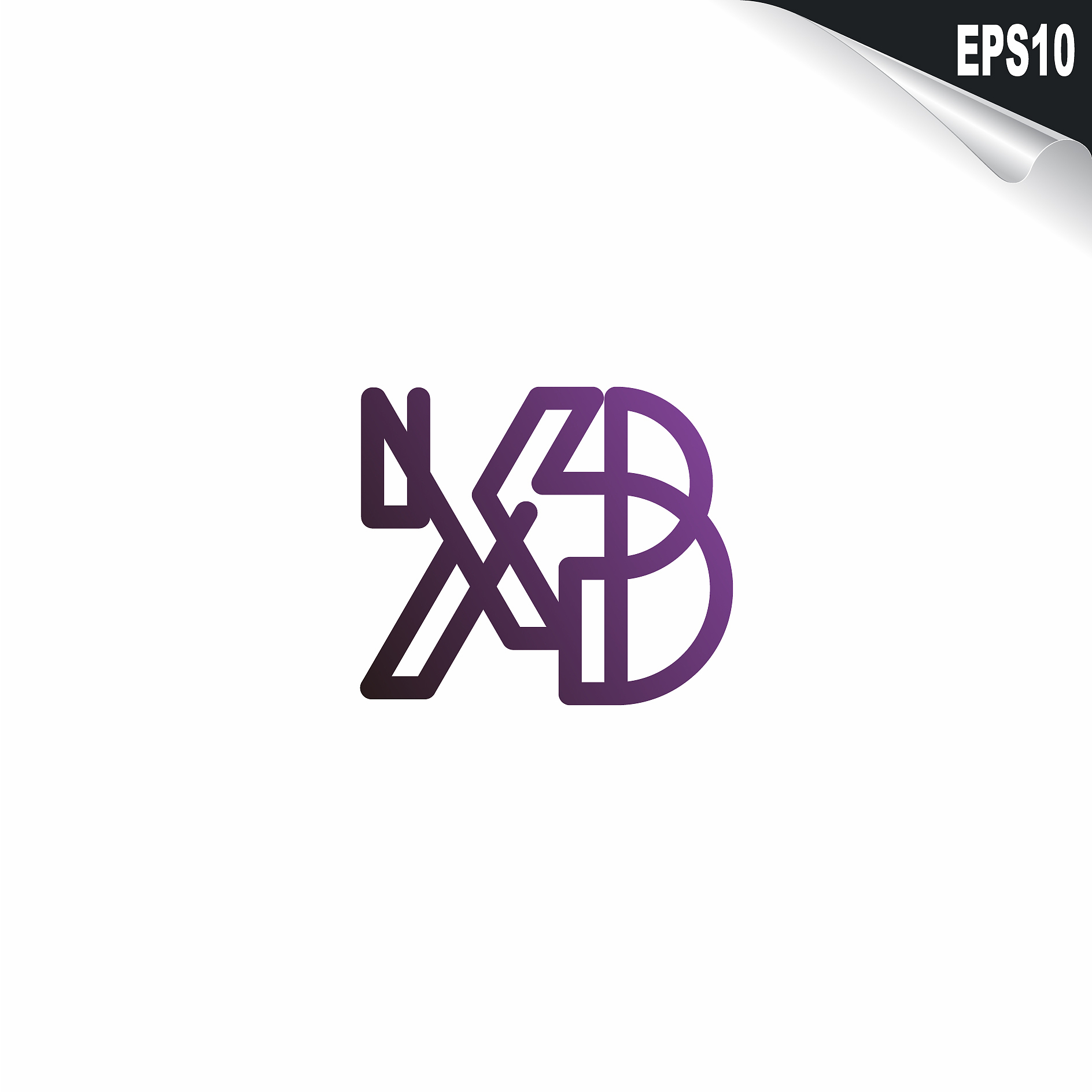 initial kb logo monogram design template simple
