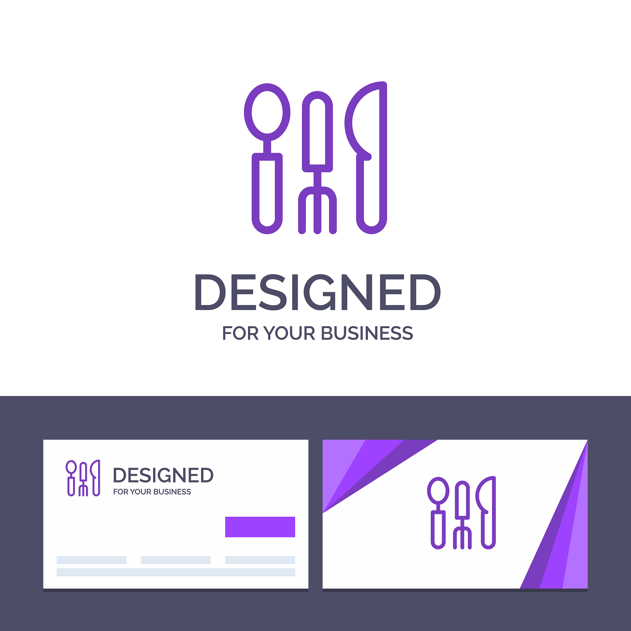 creative business card and logo template cutlery