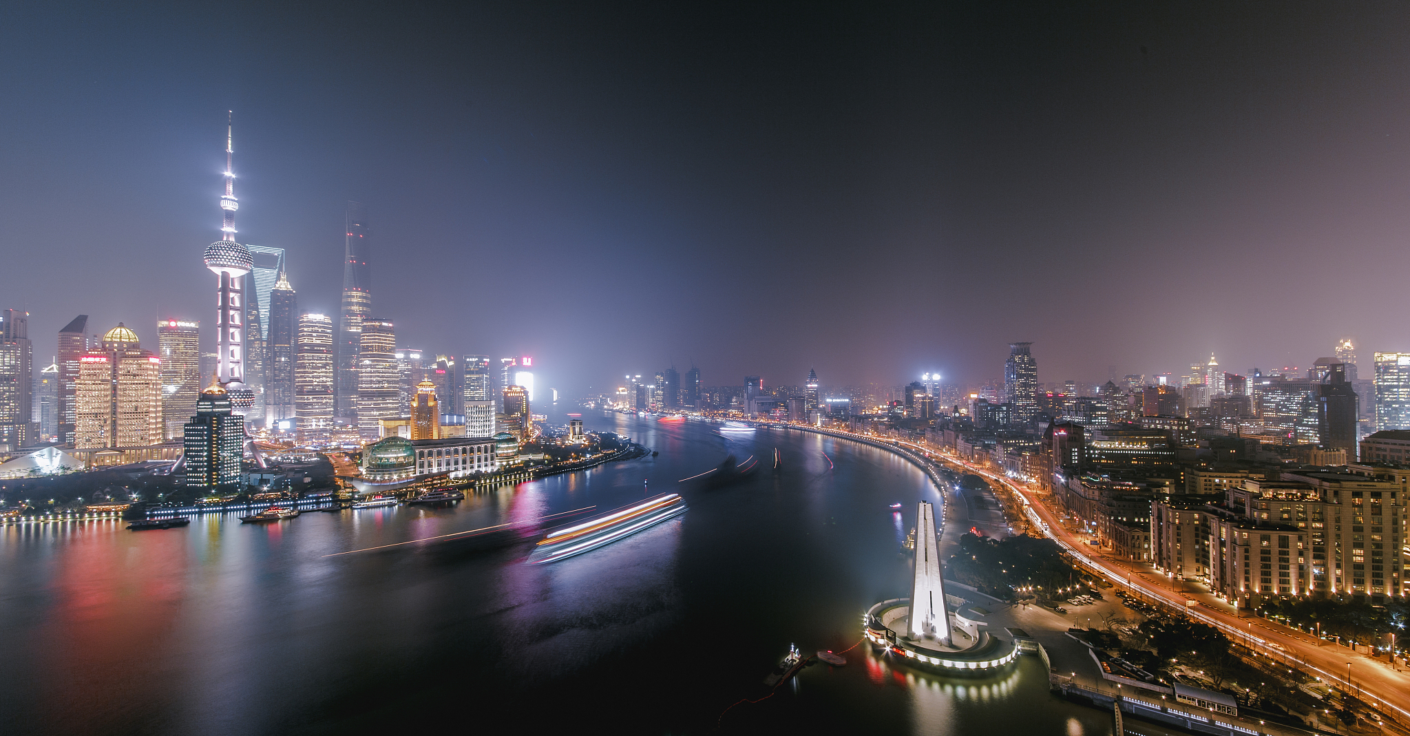 the cross - over huangpu river