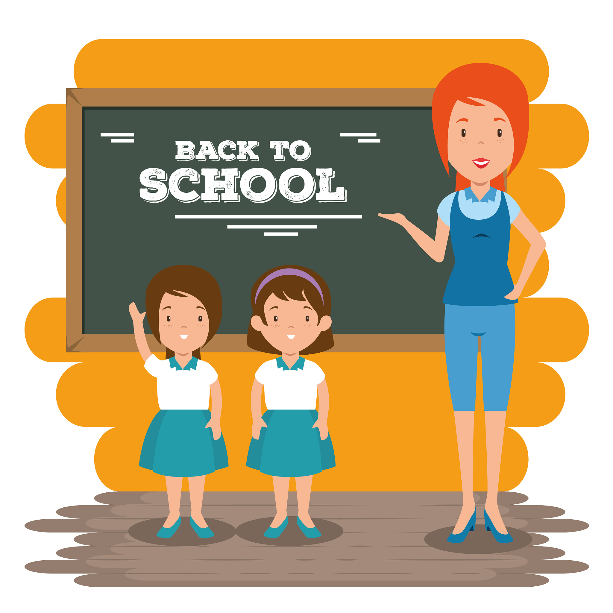 back to school teacher teaching to her students