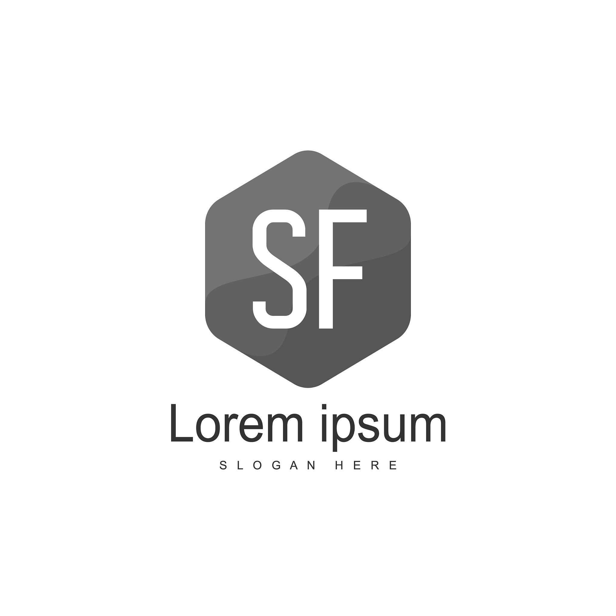 sf logo template design initial logo design