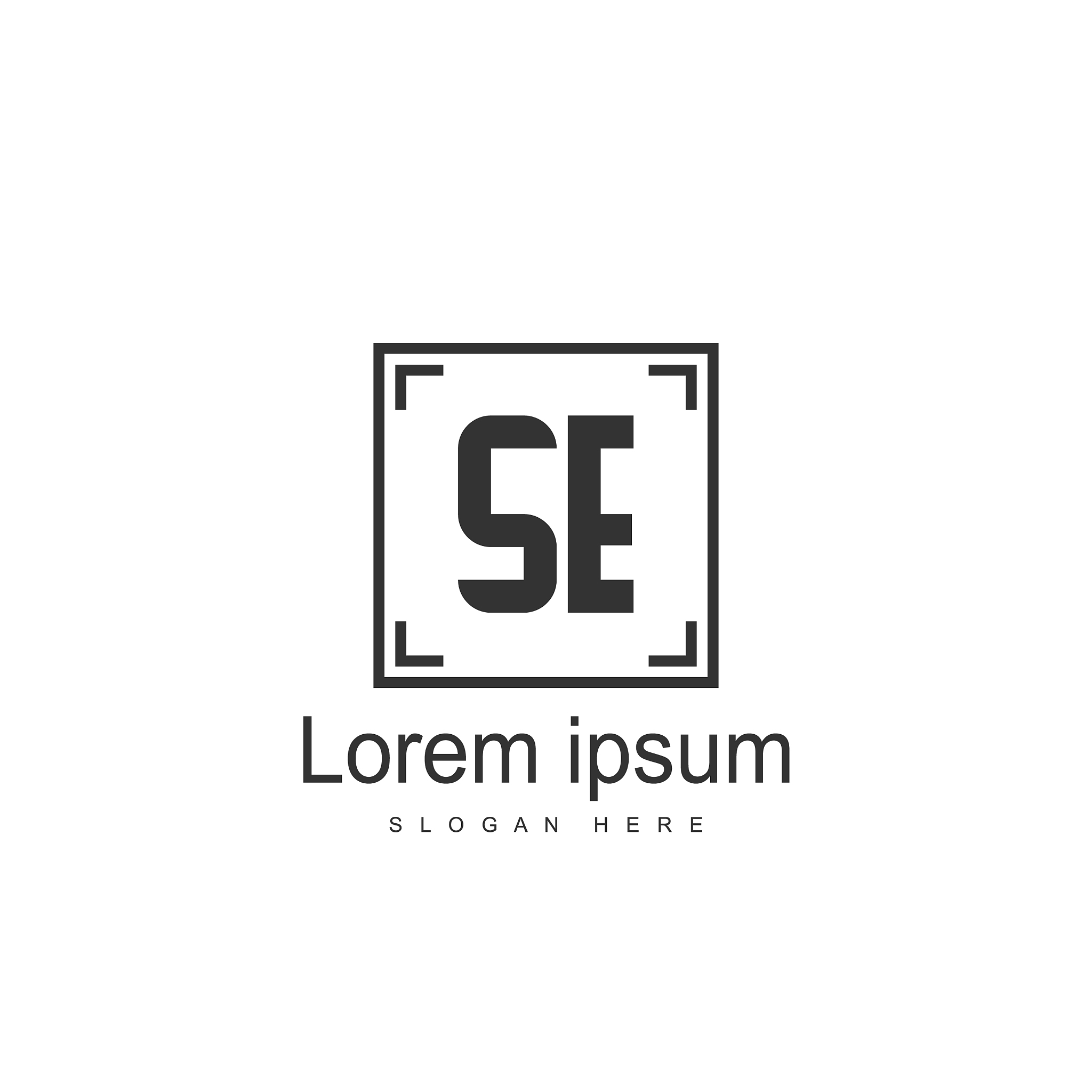 se letter logo design initial se logo template