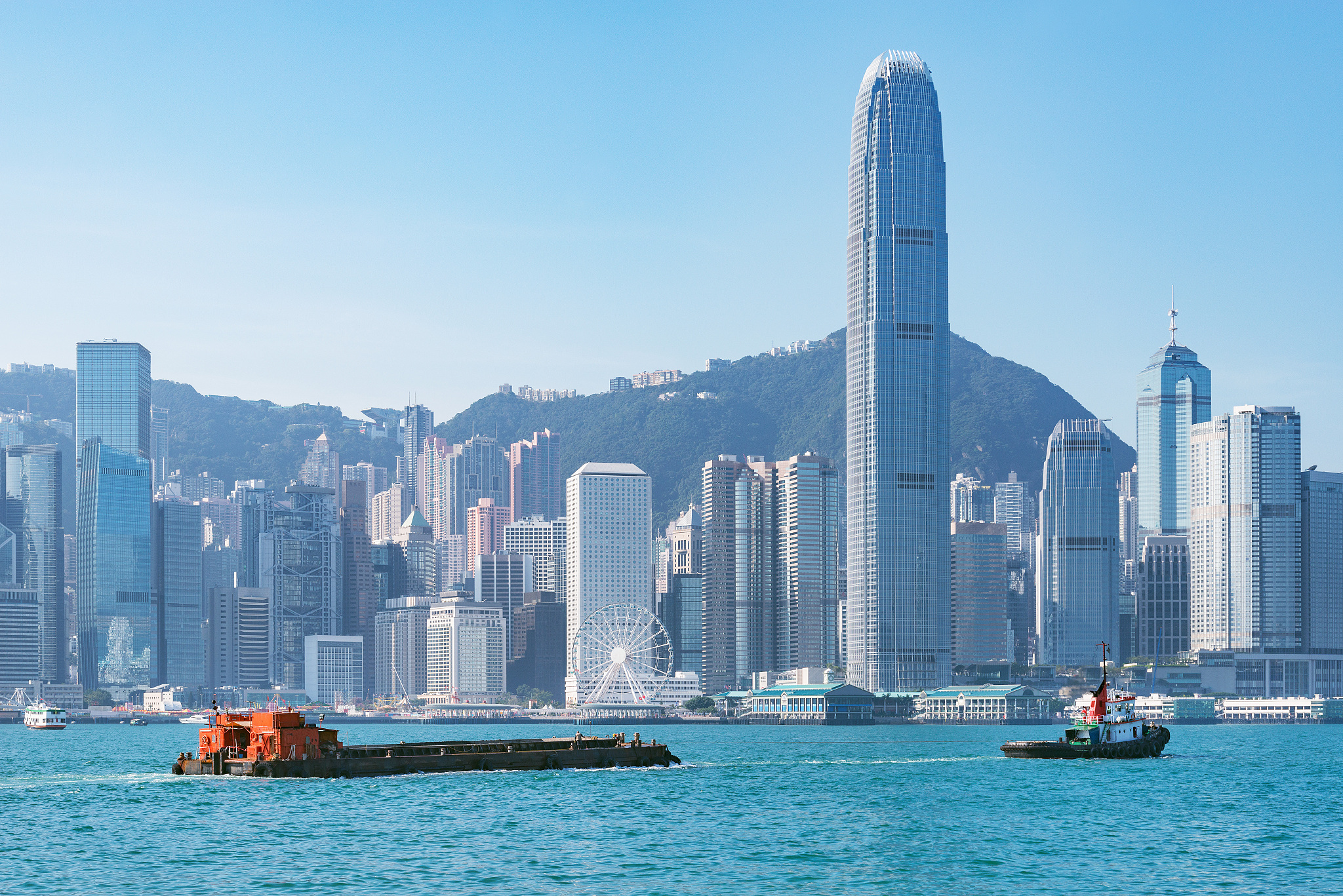 day view of hong kong island.