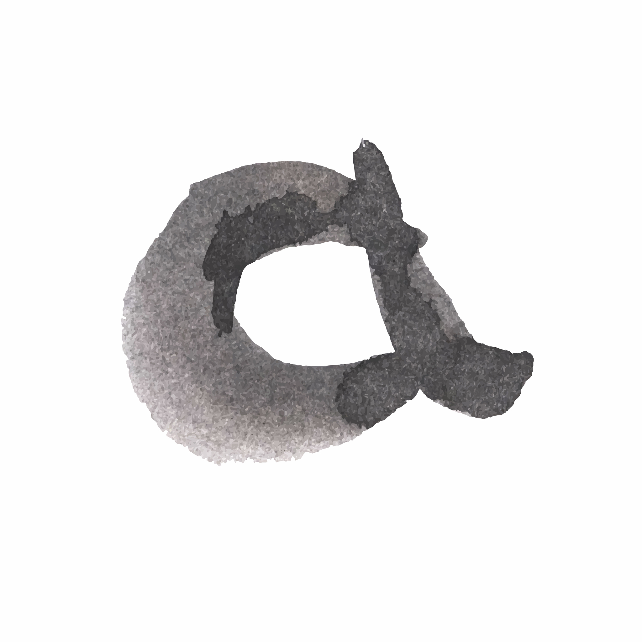 letter a written with black ink