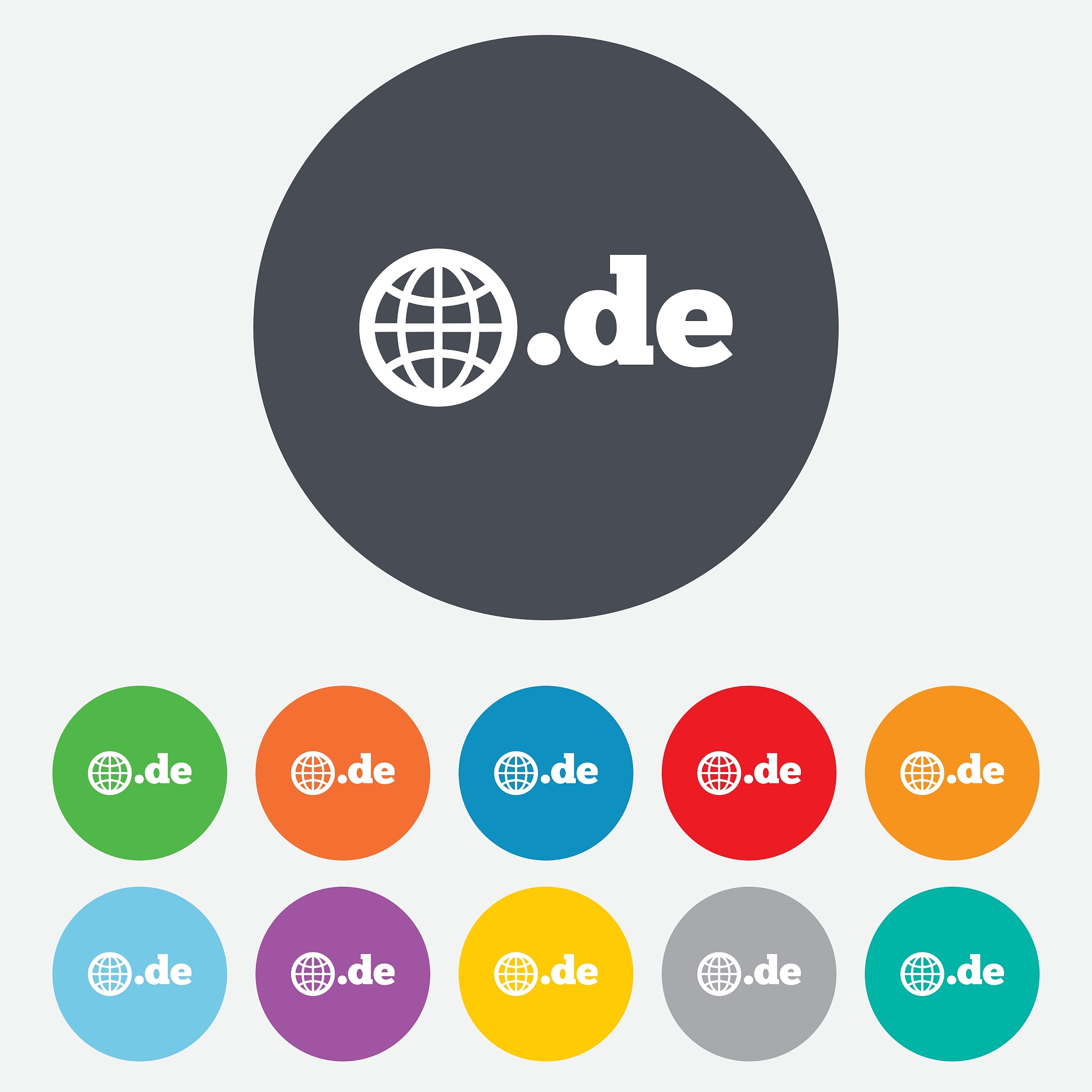 domain de sign icon top-level internet domain
