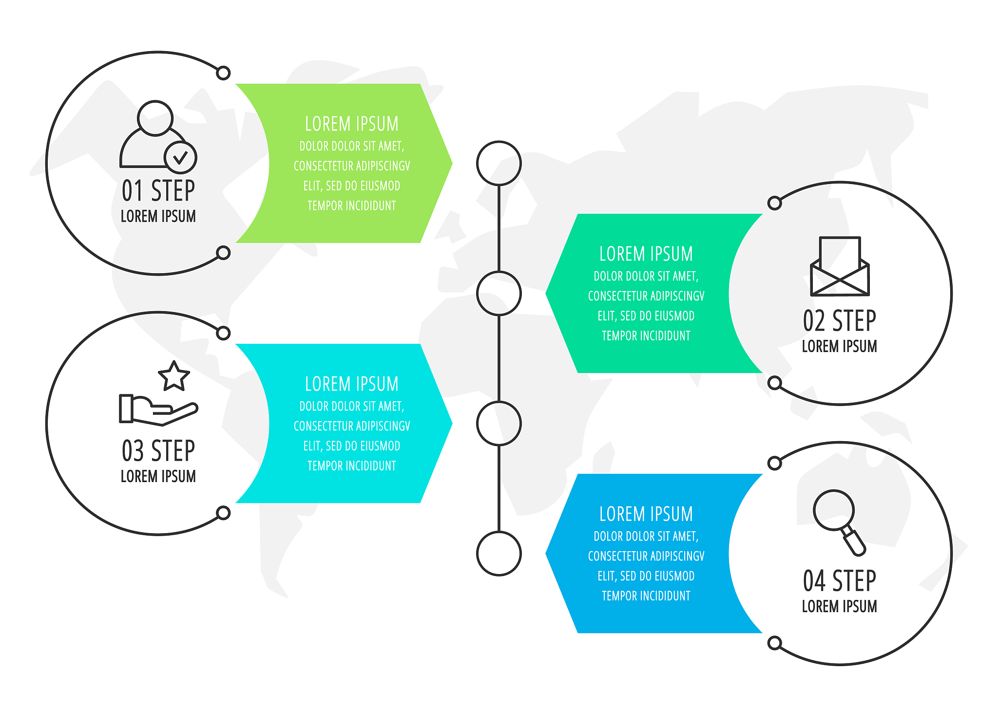 modern vector flat illustration. infographic circles template wi