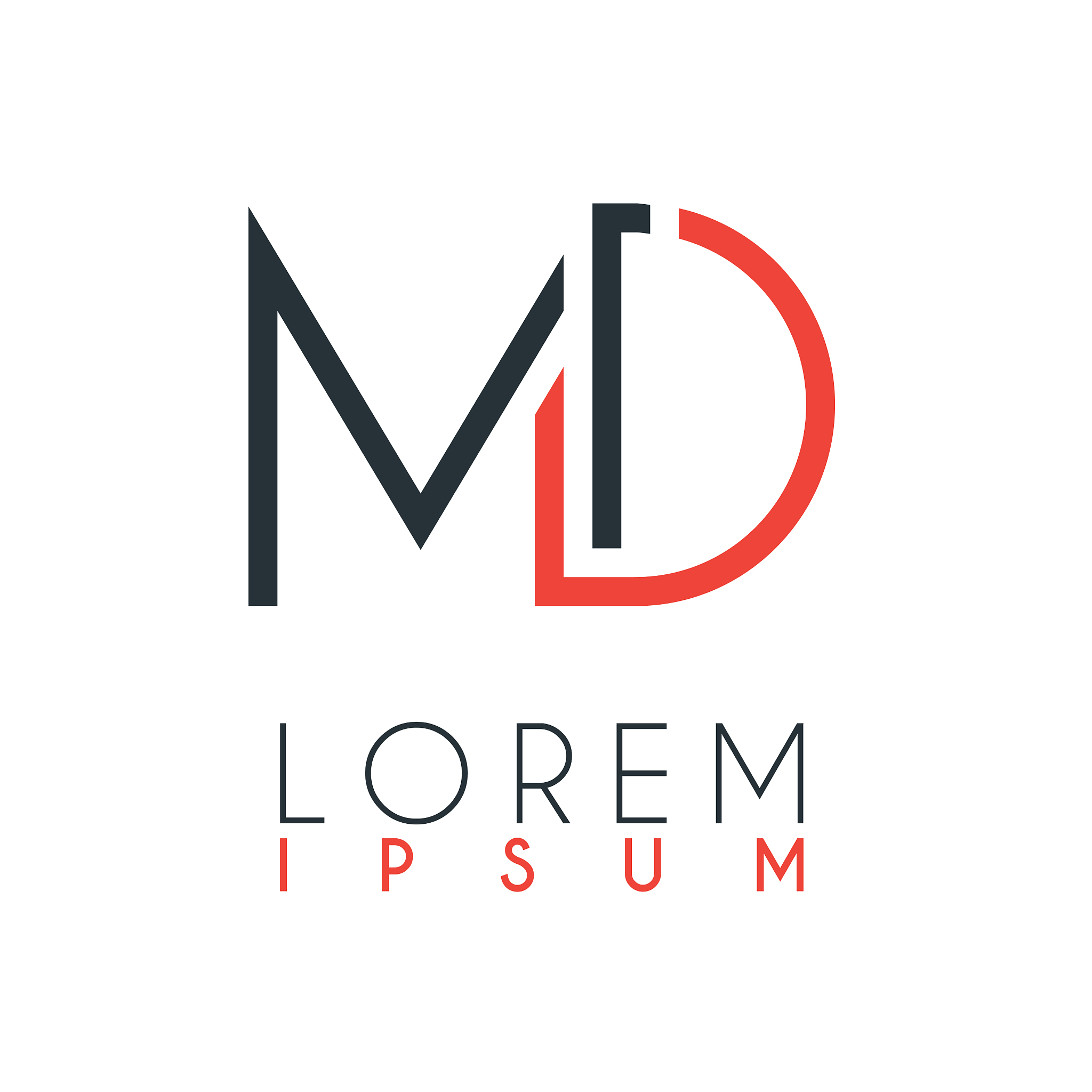 the logo between letter m and letter d or md