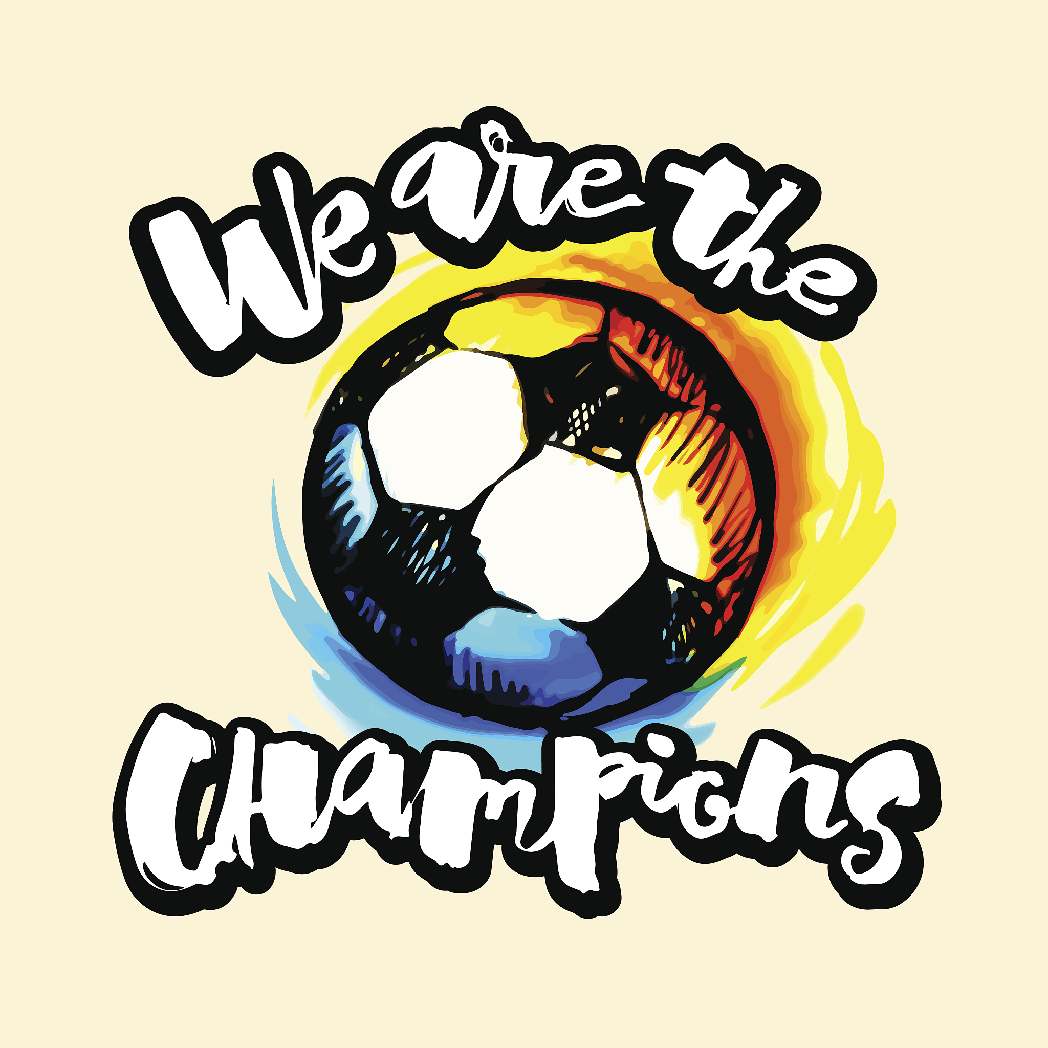 soccer ball grunge  lettering style motivation poster.