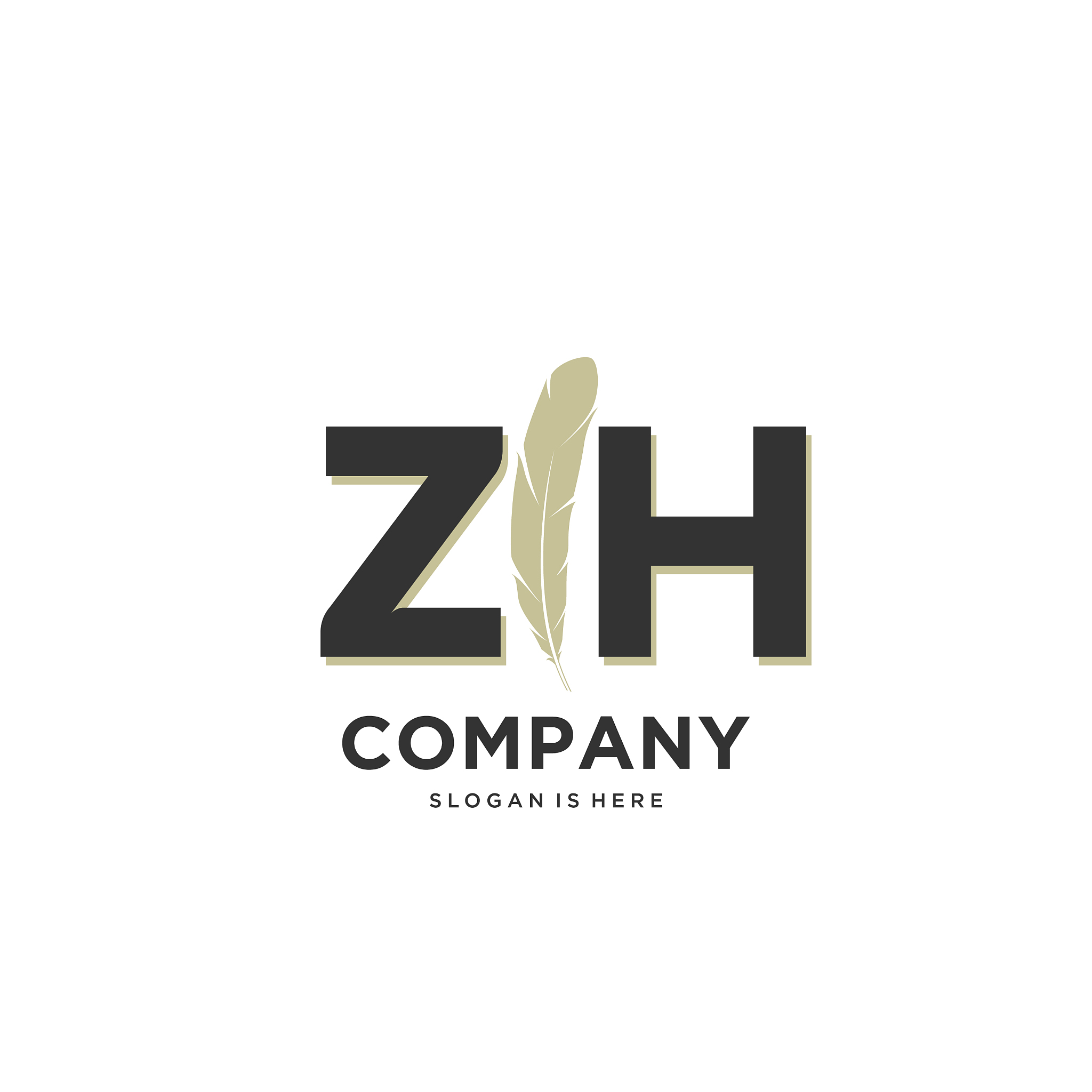 initial letter unique attractive creative modern