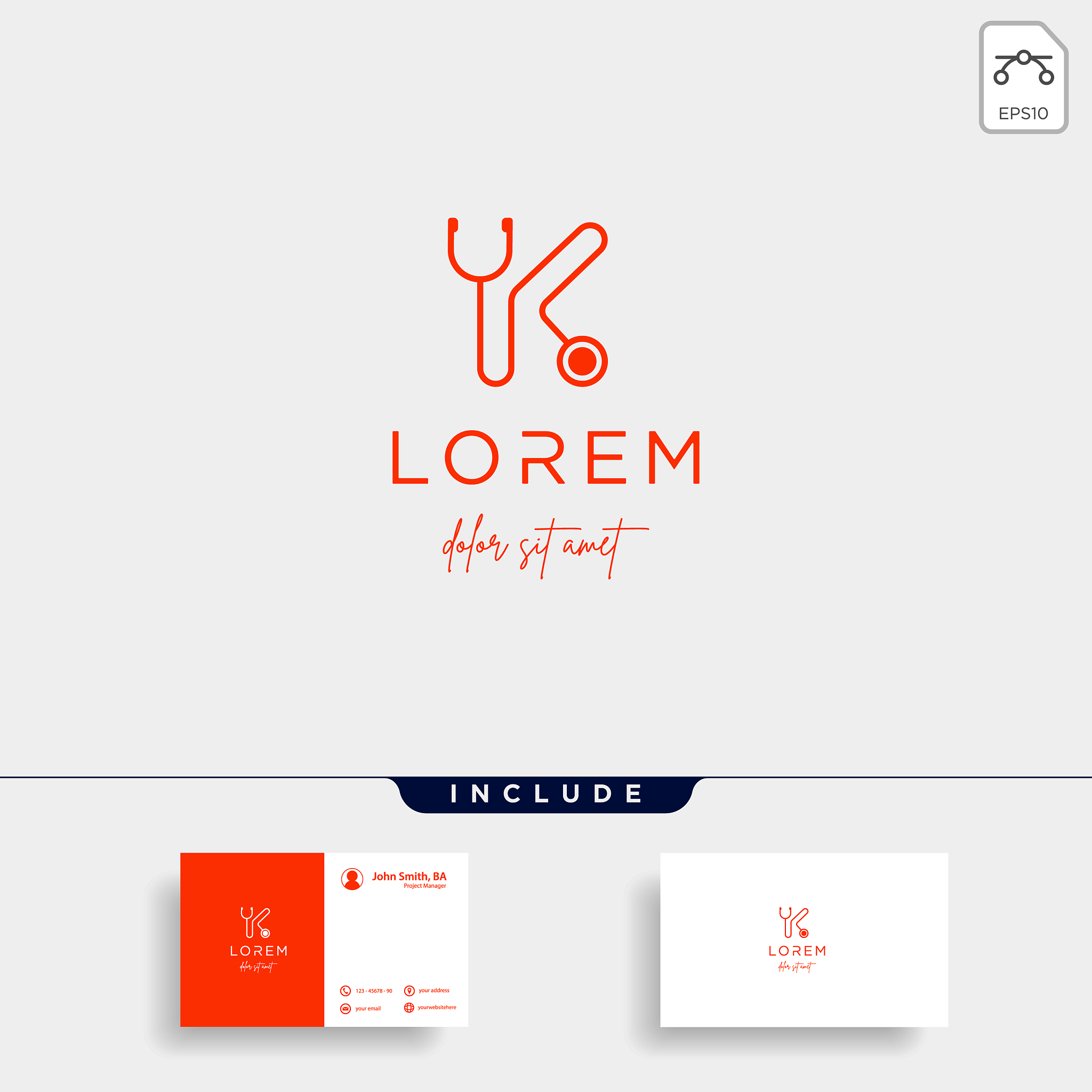 stethoscope k letter logo design icon