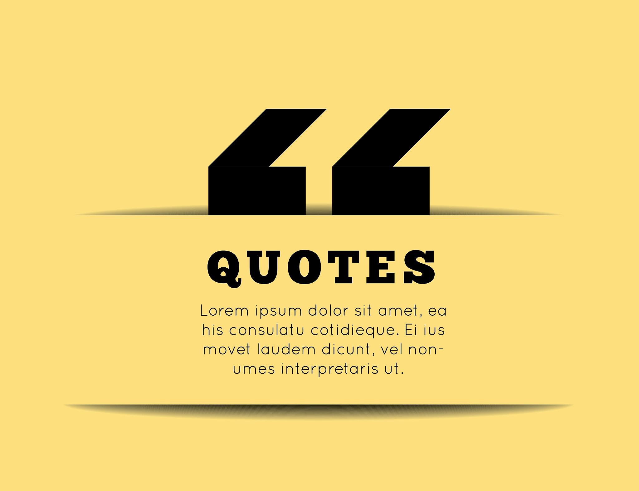 quote blank template on yellow background.