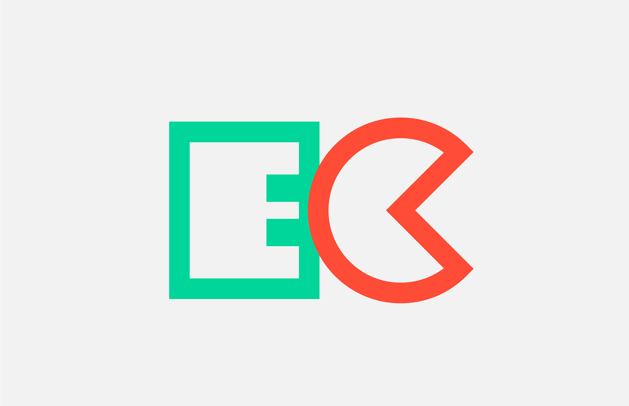 orange green alphabet letter logo combination ds