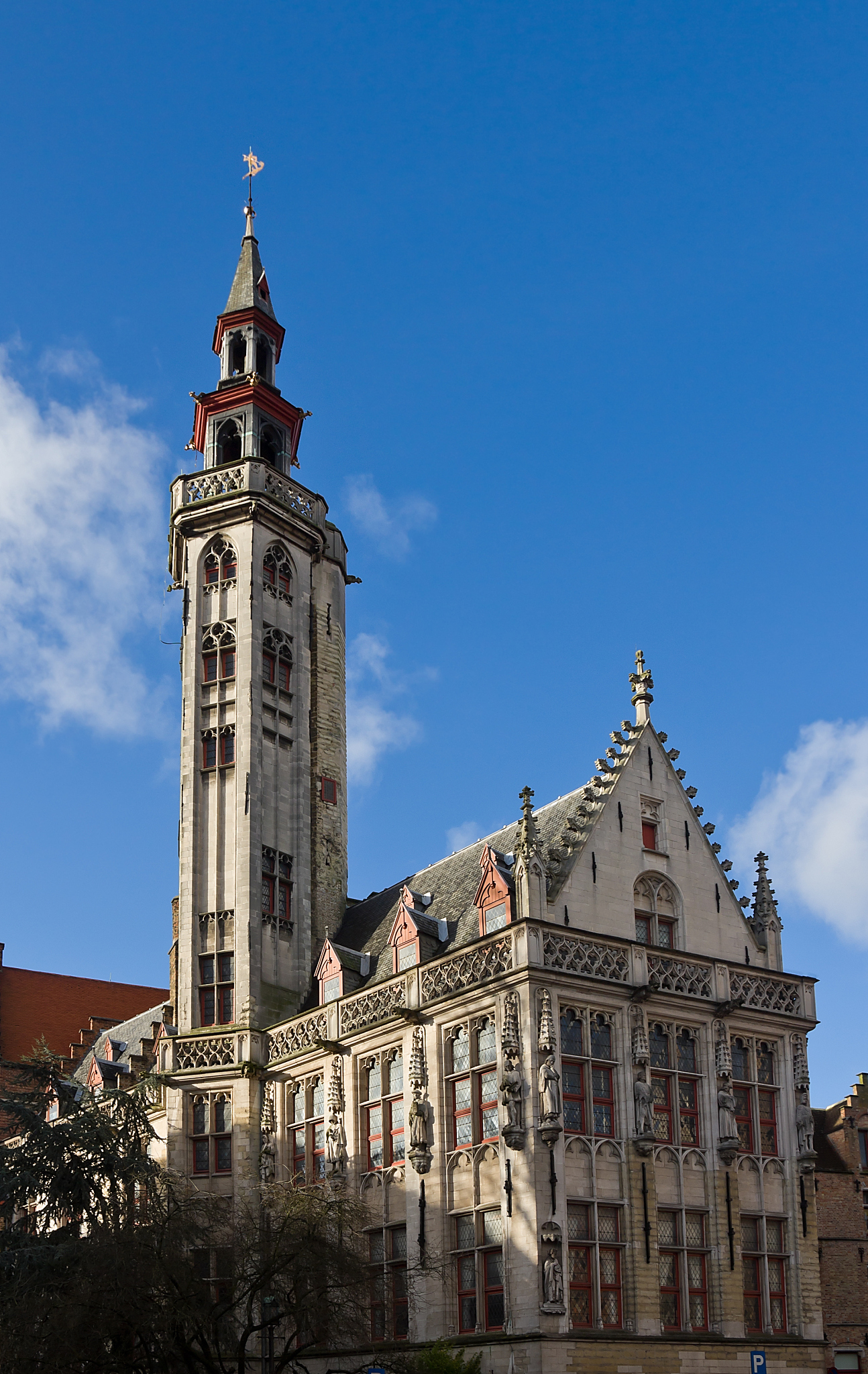 poortersloge building (circa xv c.). bruges, belgium