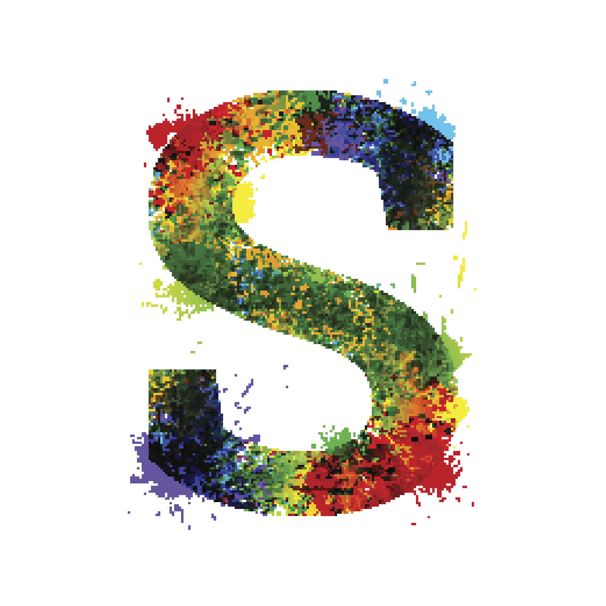 color paint splashes. gradient vector font. watercolor designer 