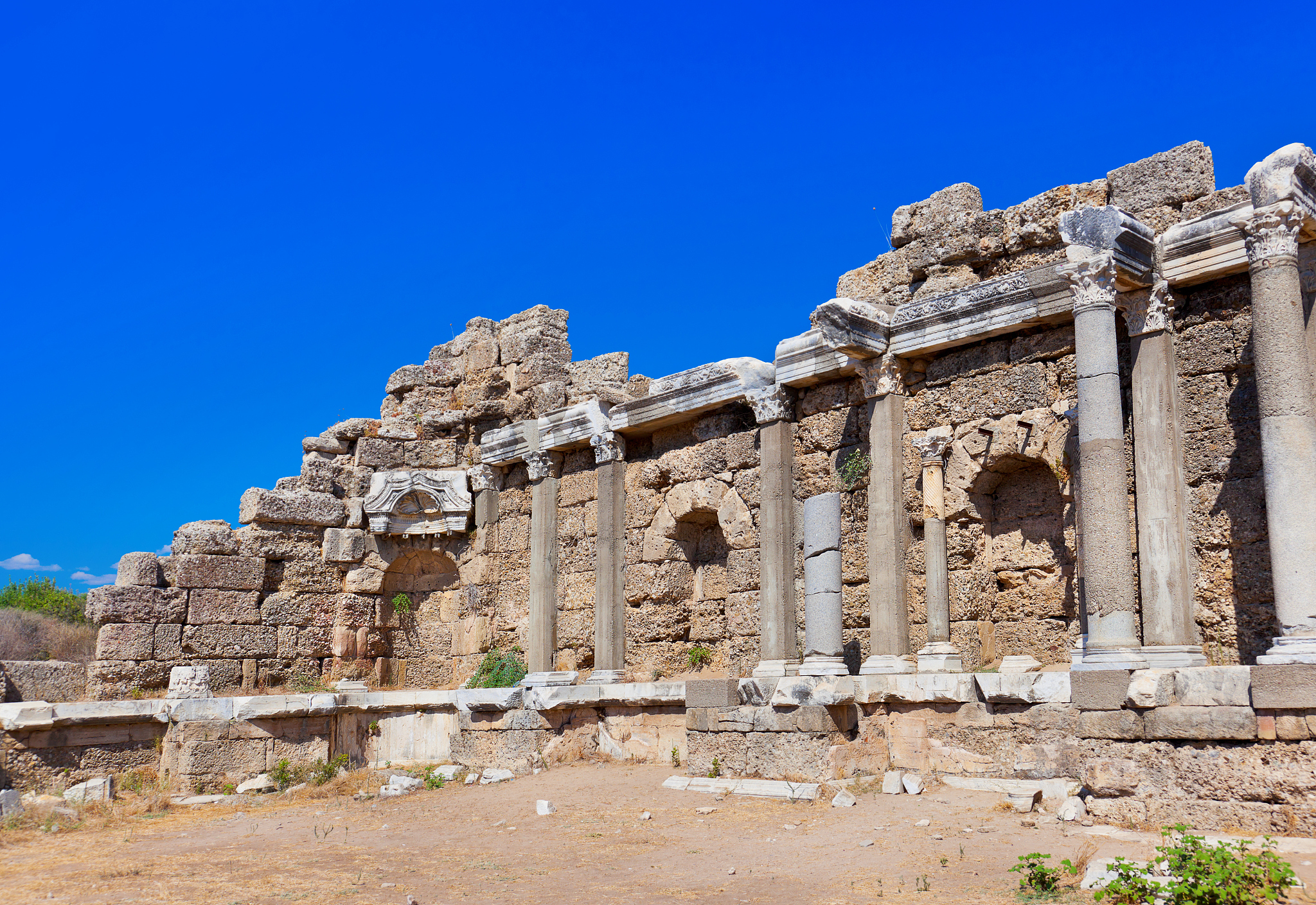 old ruins in side, turkey