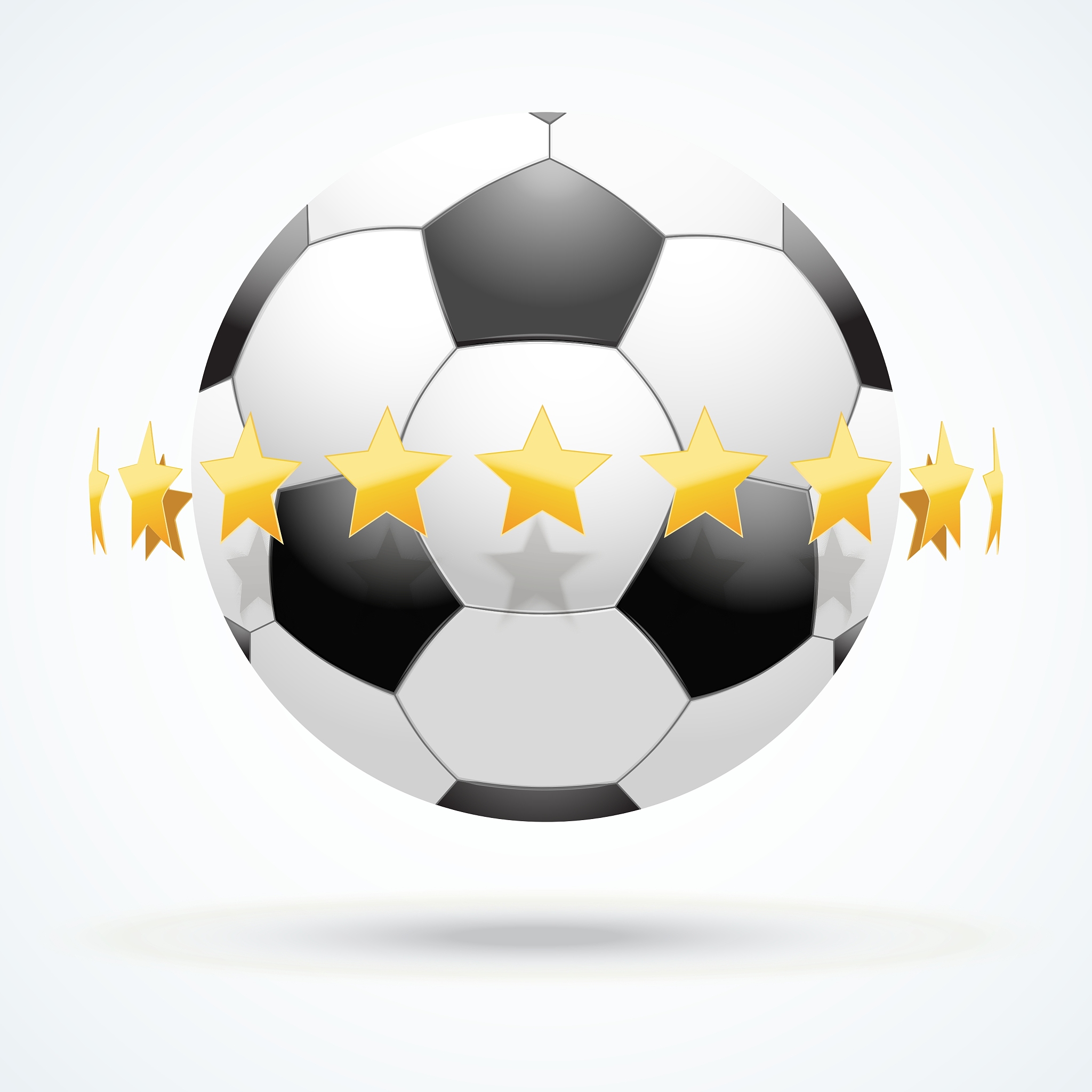 football ball with golden