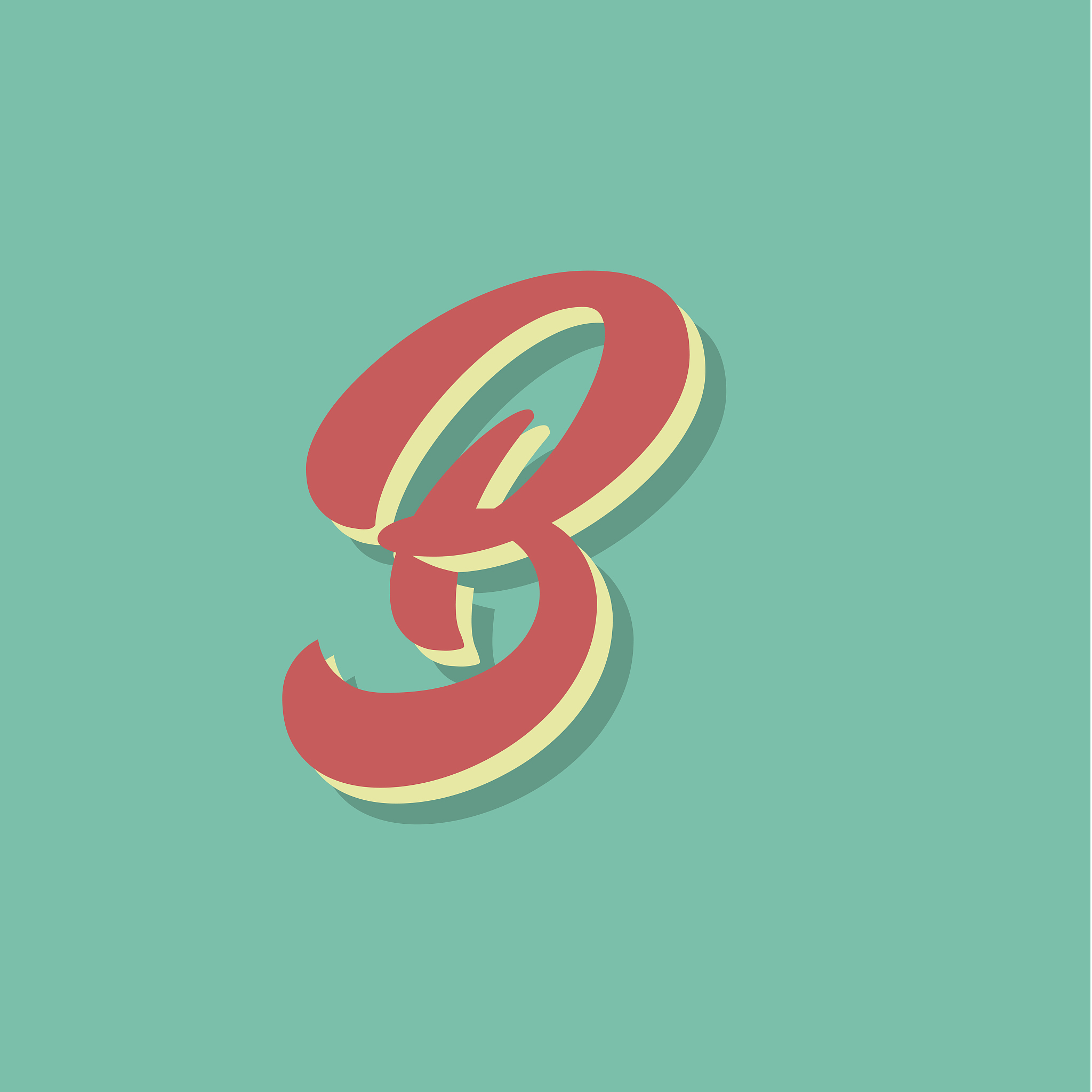 retro character from a fontset, vector illustration