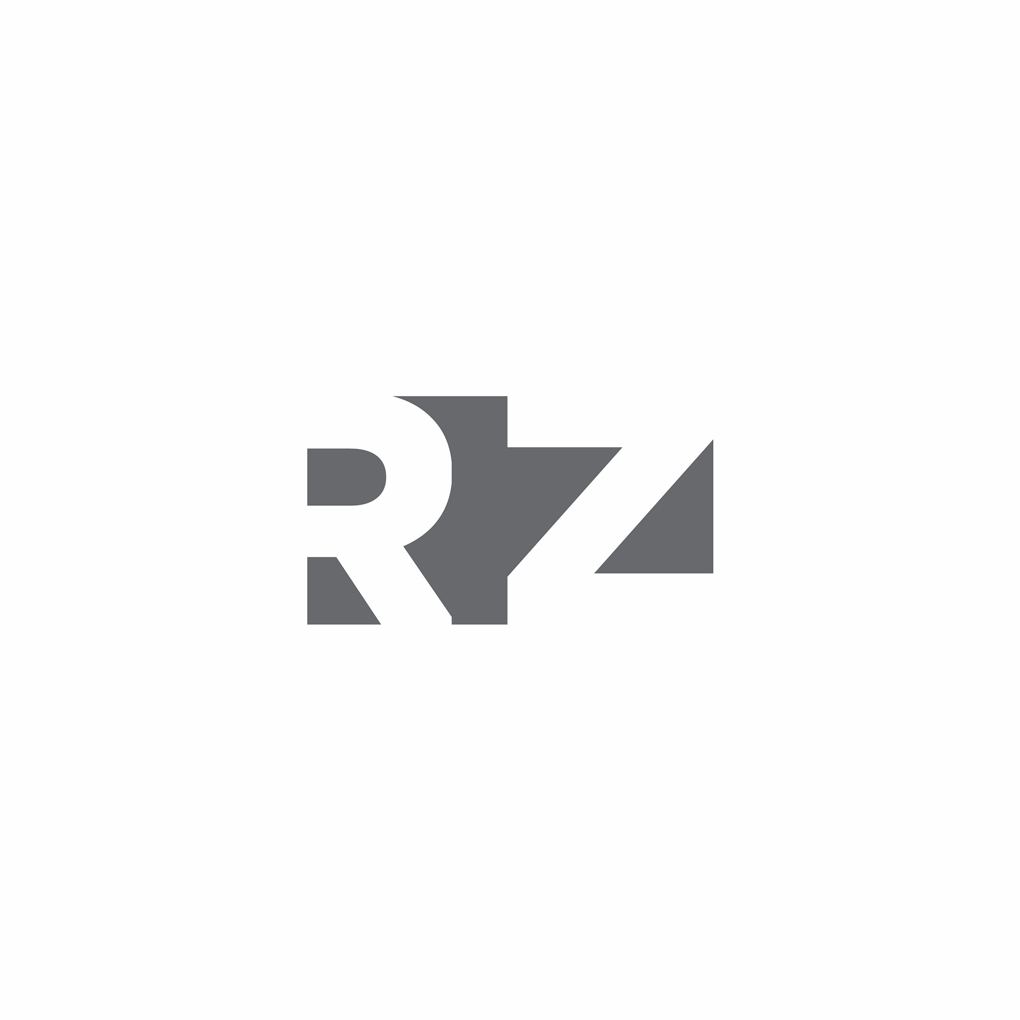 rz logo monogram with negative space style design