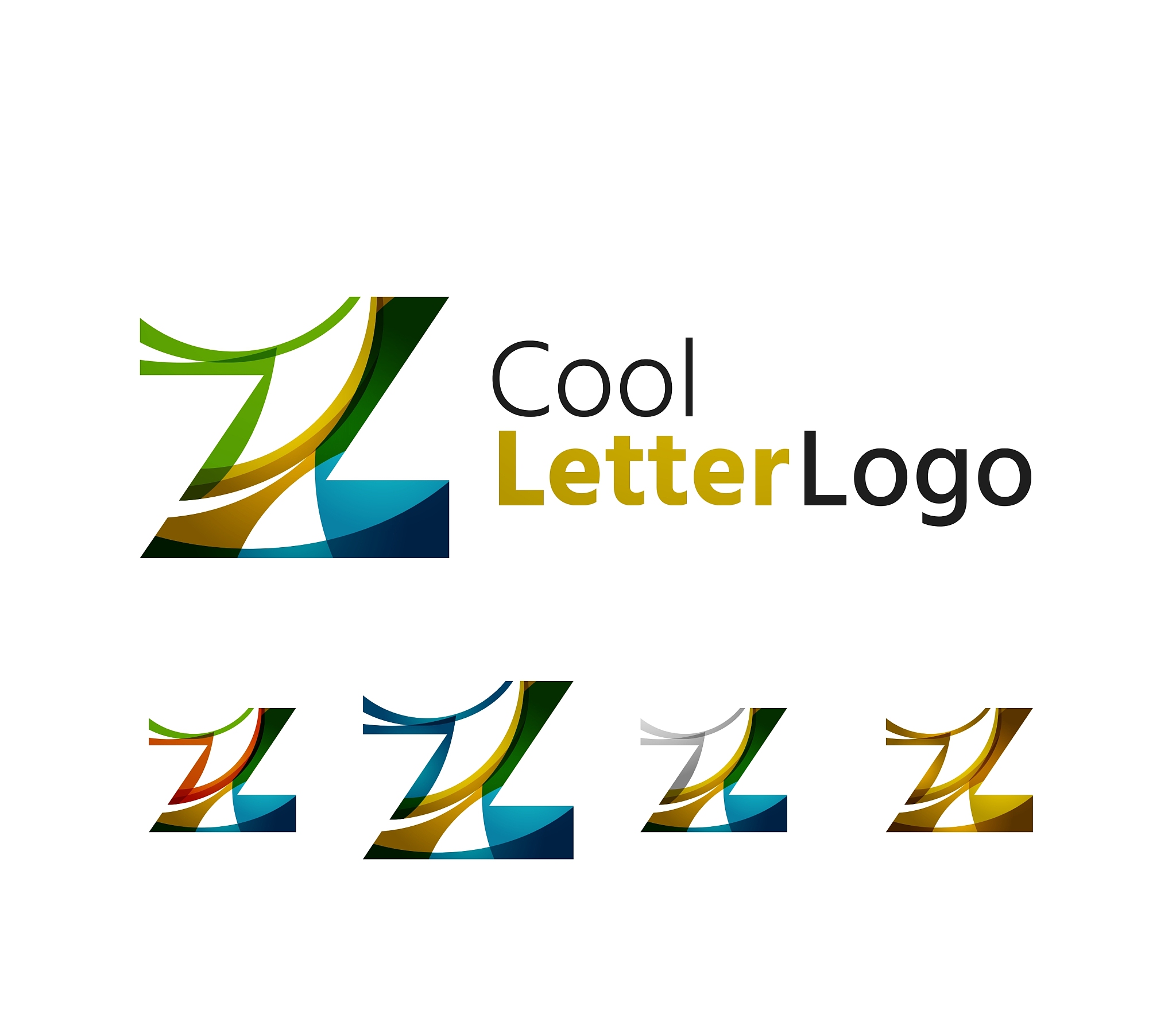 set of abstract z letter company logos business