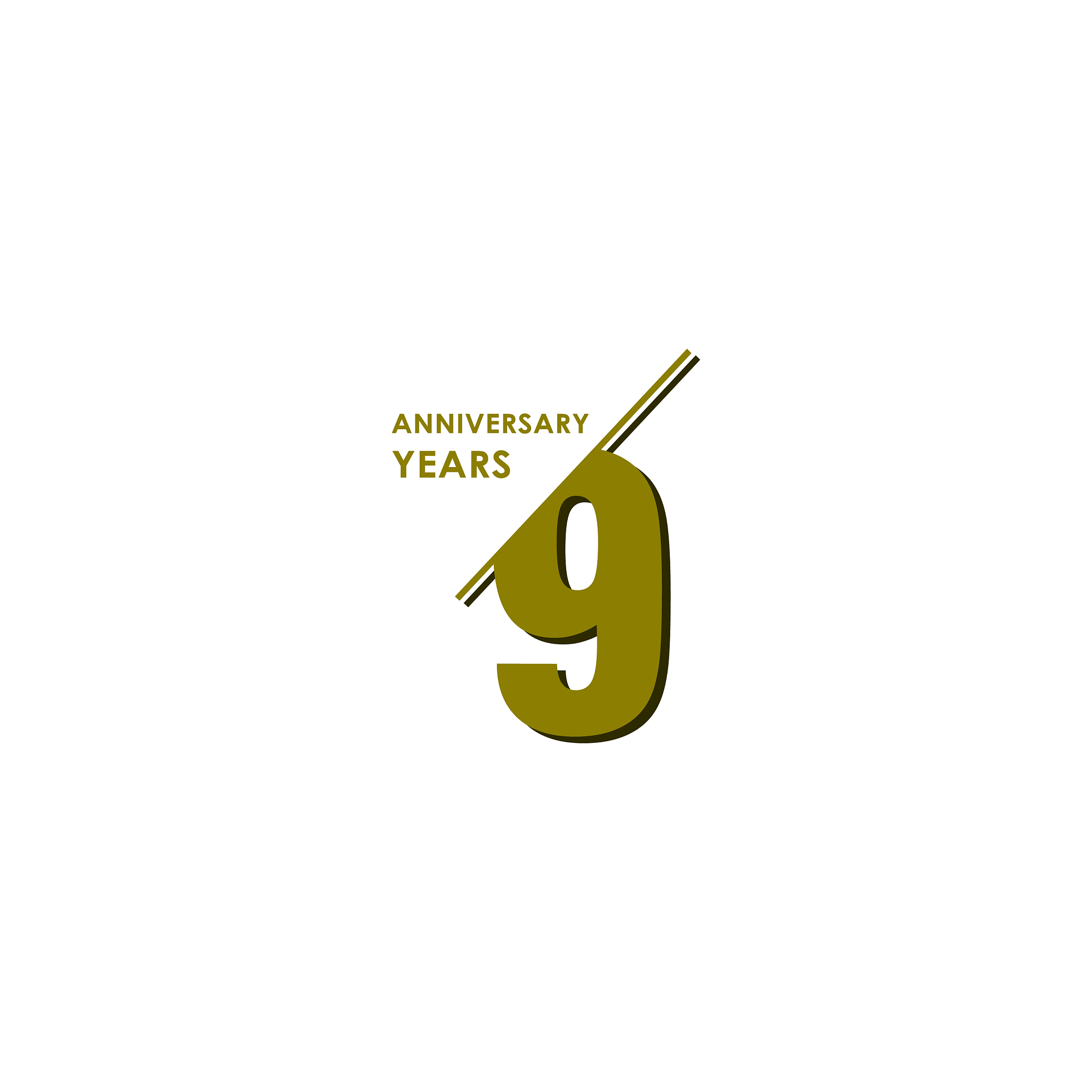 9 years anniversary celebration template design