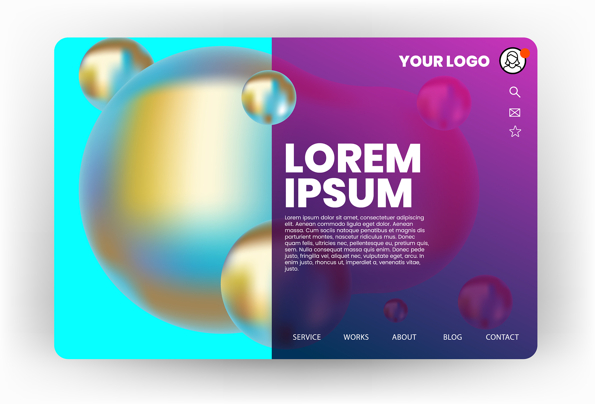modern website template design