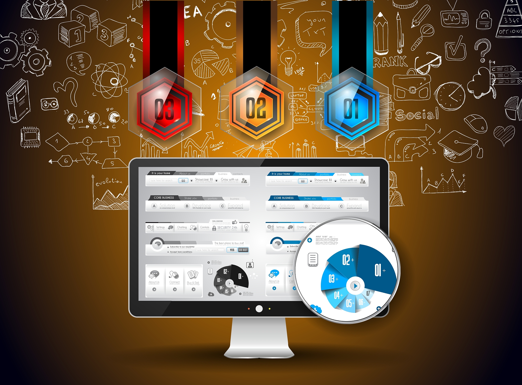clean infographic layout template for data and