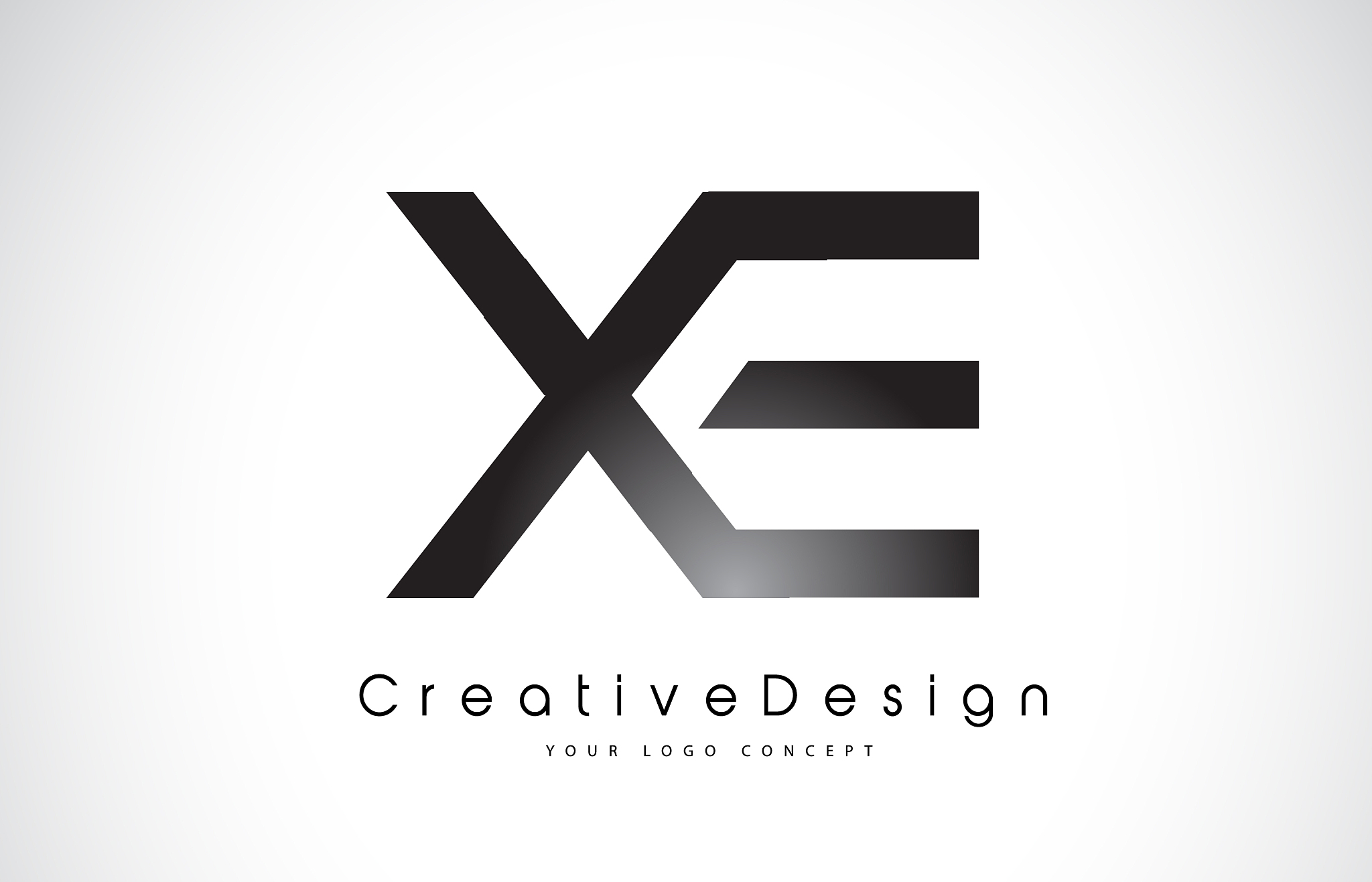 xe x e letter logo design creative icon modern