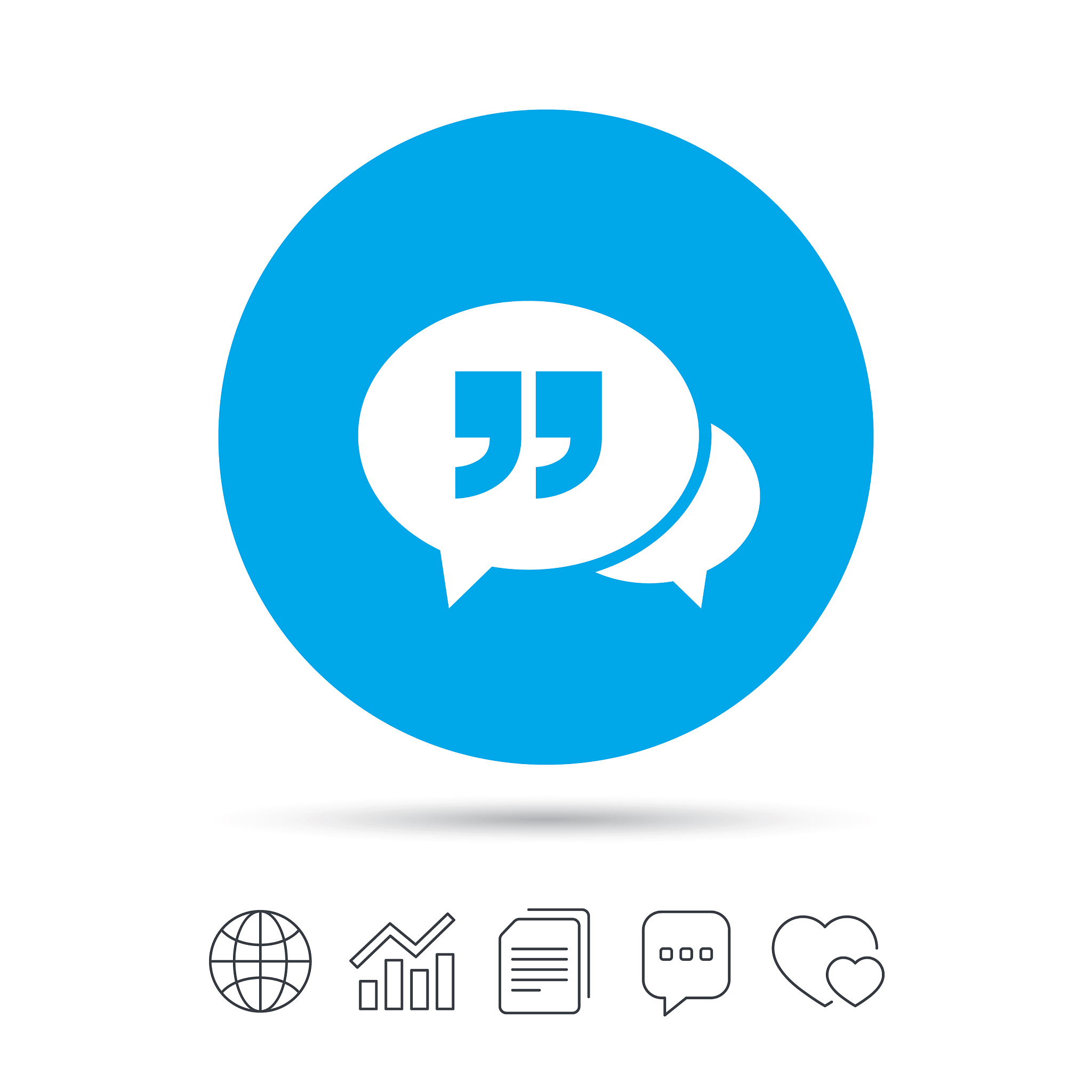 chat quote sign icon quotation mark symbol
