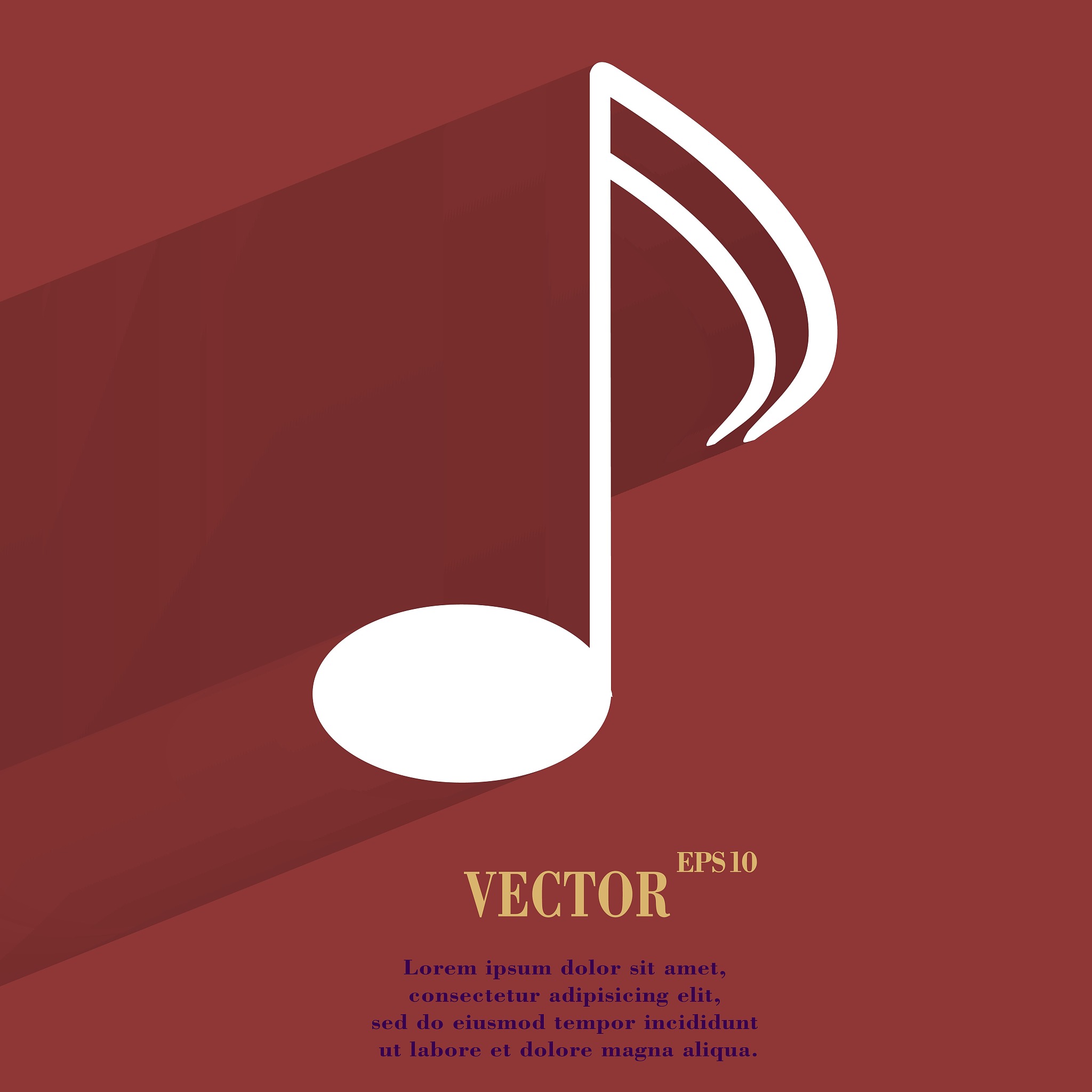 music elements notes web icon, flat design