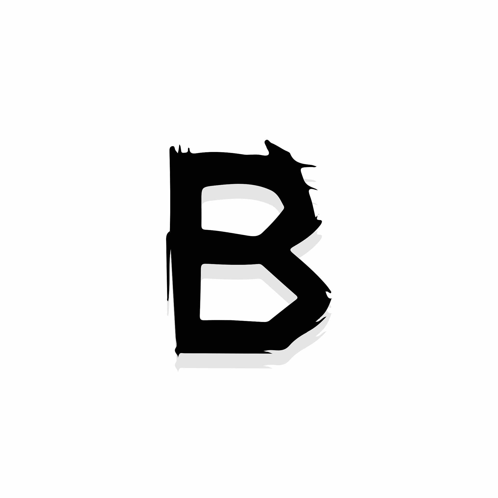 scary horror logo letter b