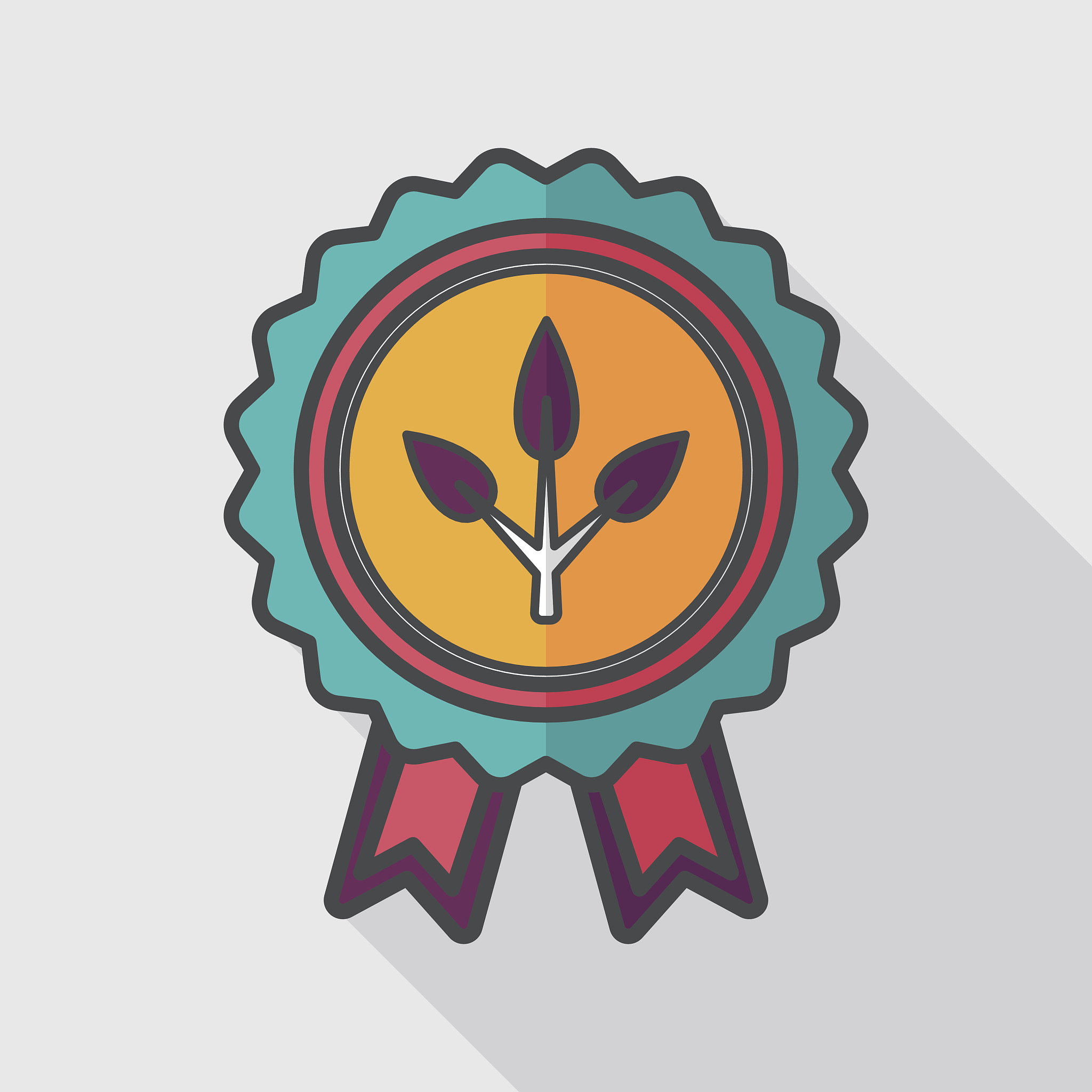 environmental protection concept flat icon with long shadow,eps1