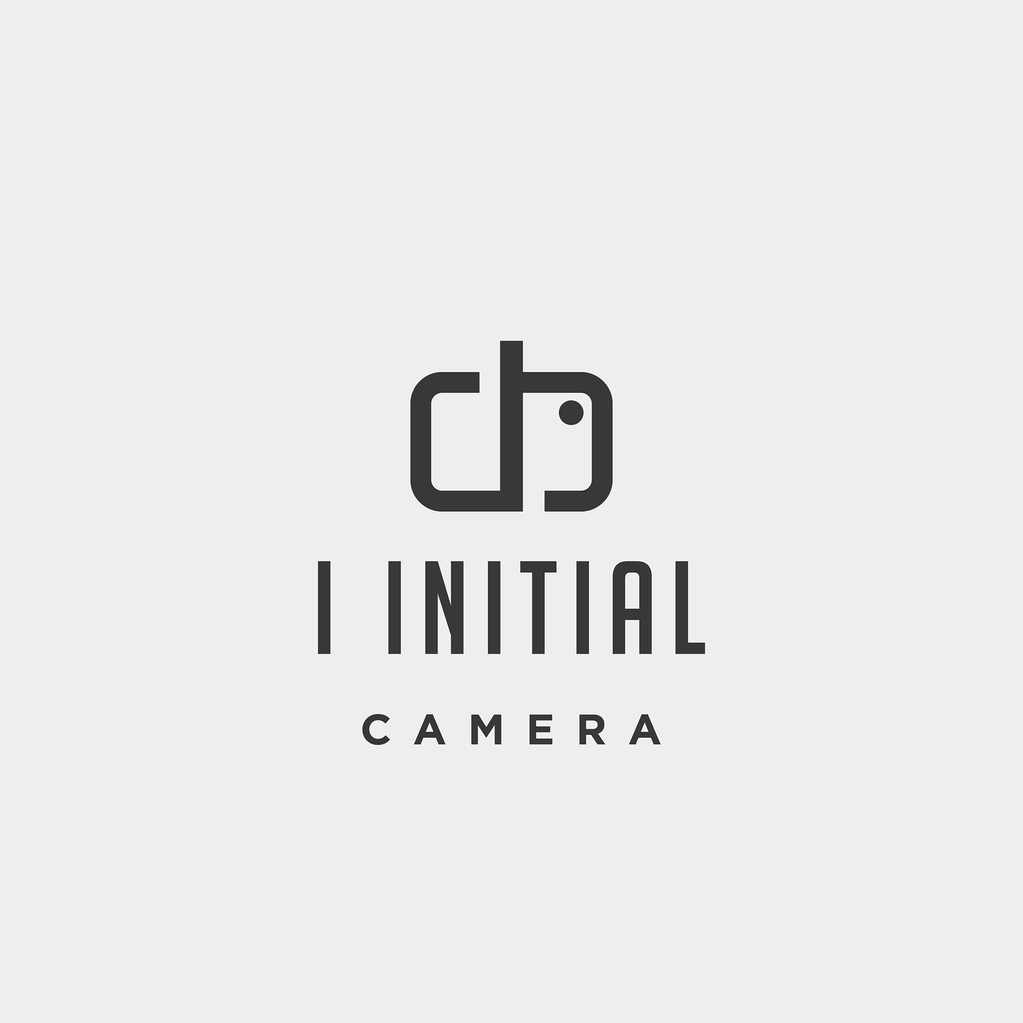 i initial photography logo template design