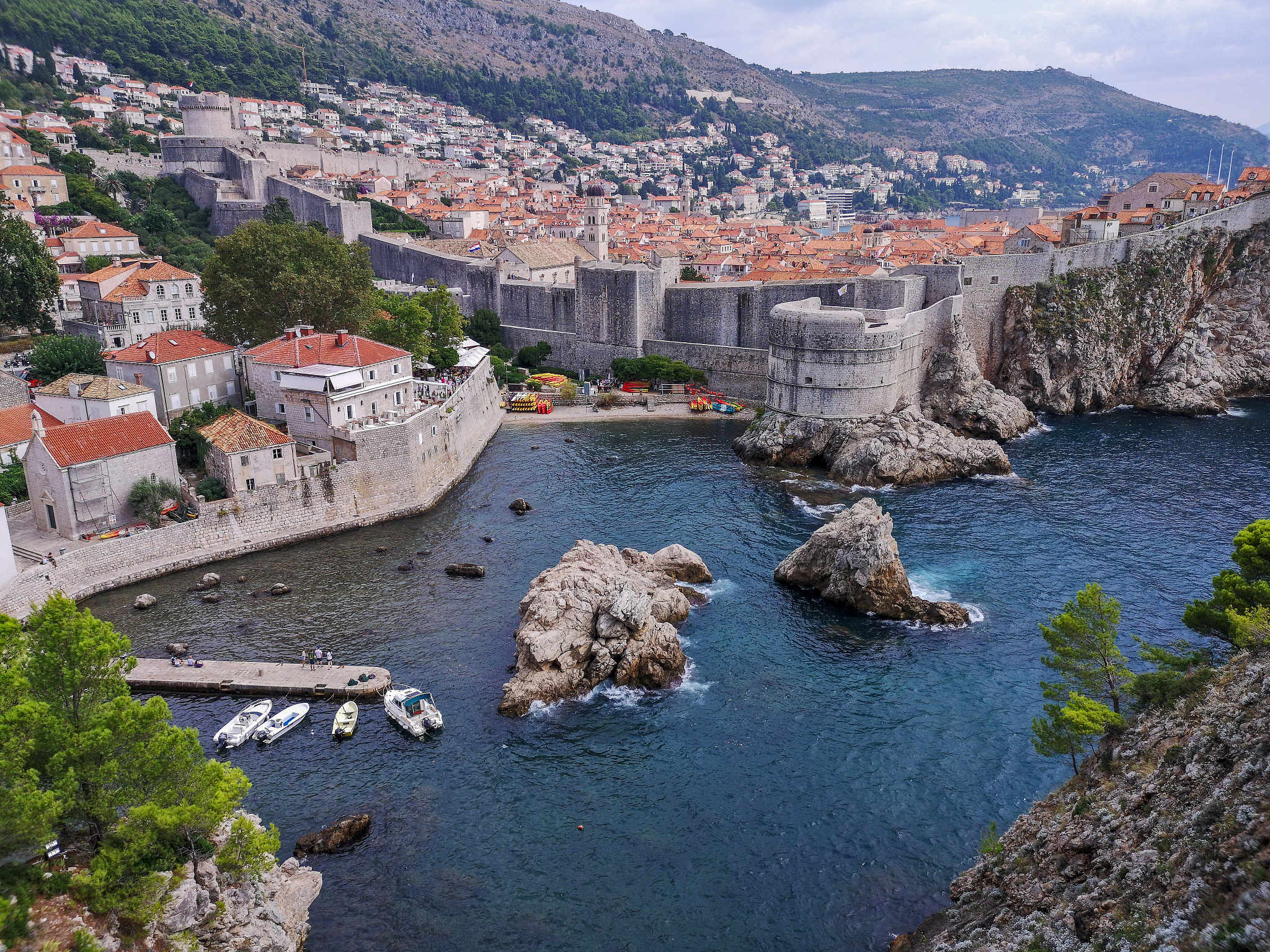 panoramic of the old city of dubrovnik