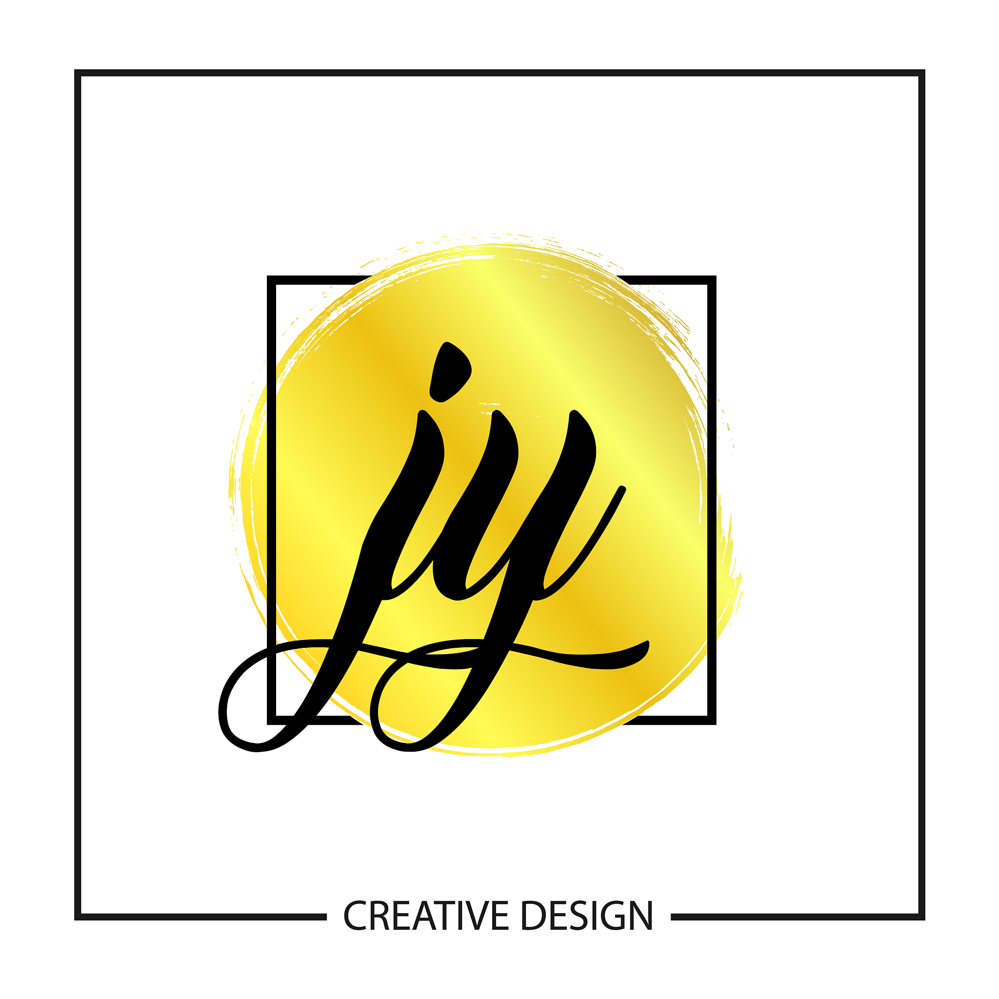 initial letter jy logo template design
