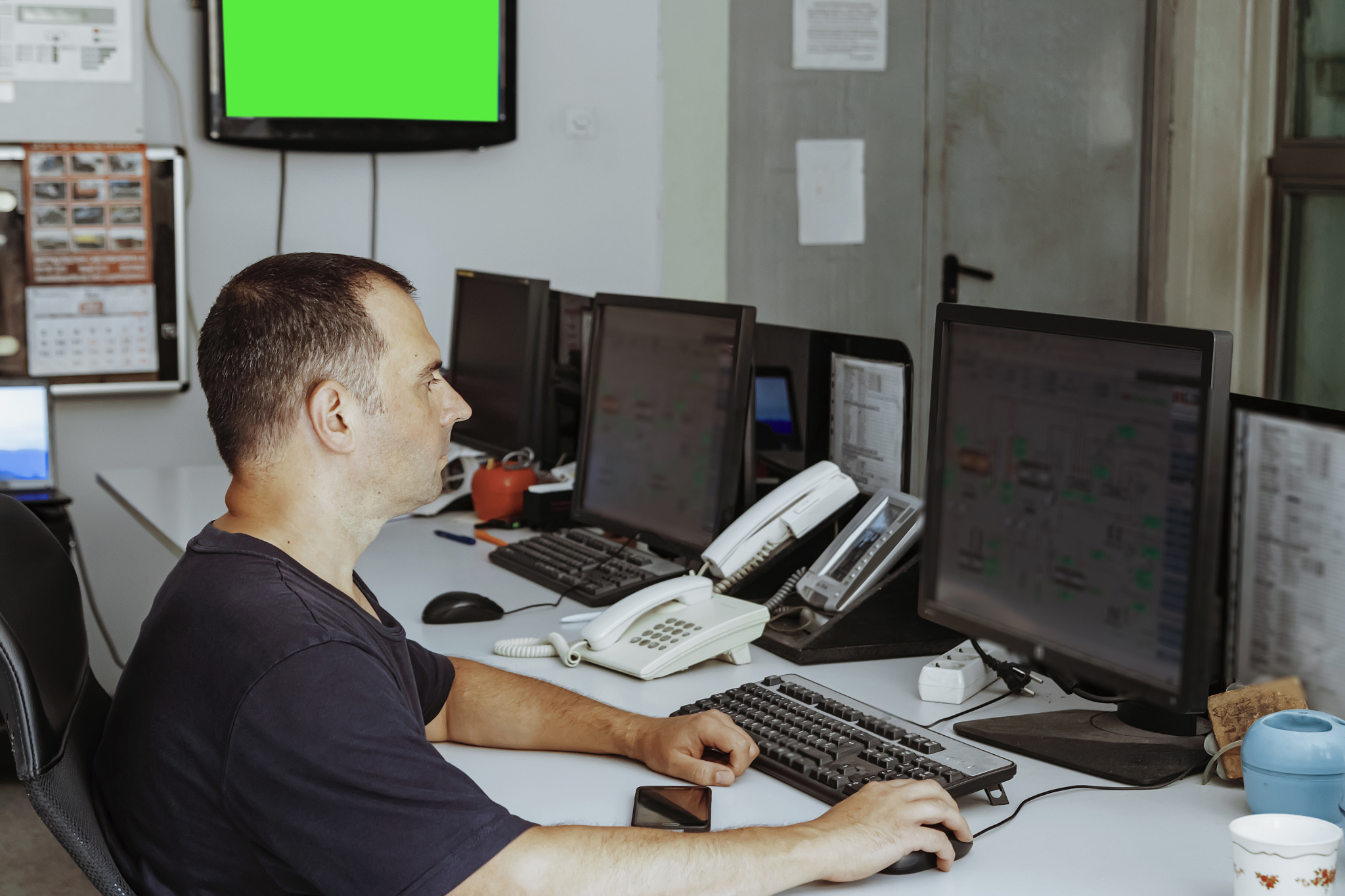 mid aged engineer in office