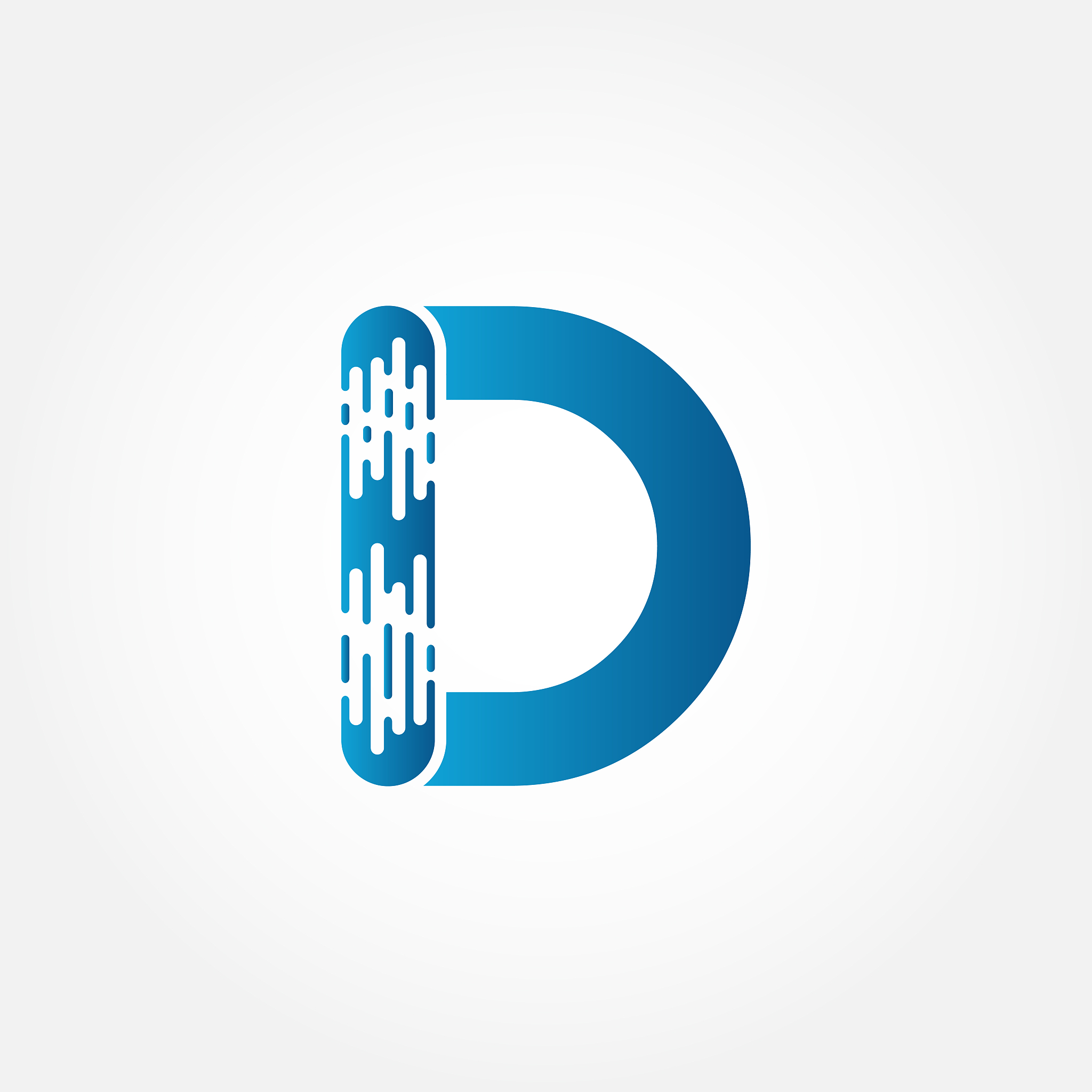 creative brush alphabet d logo design