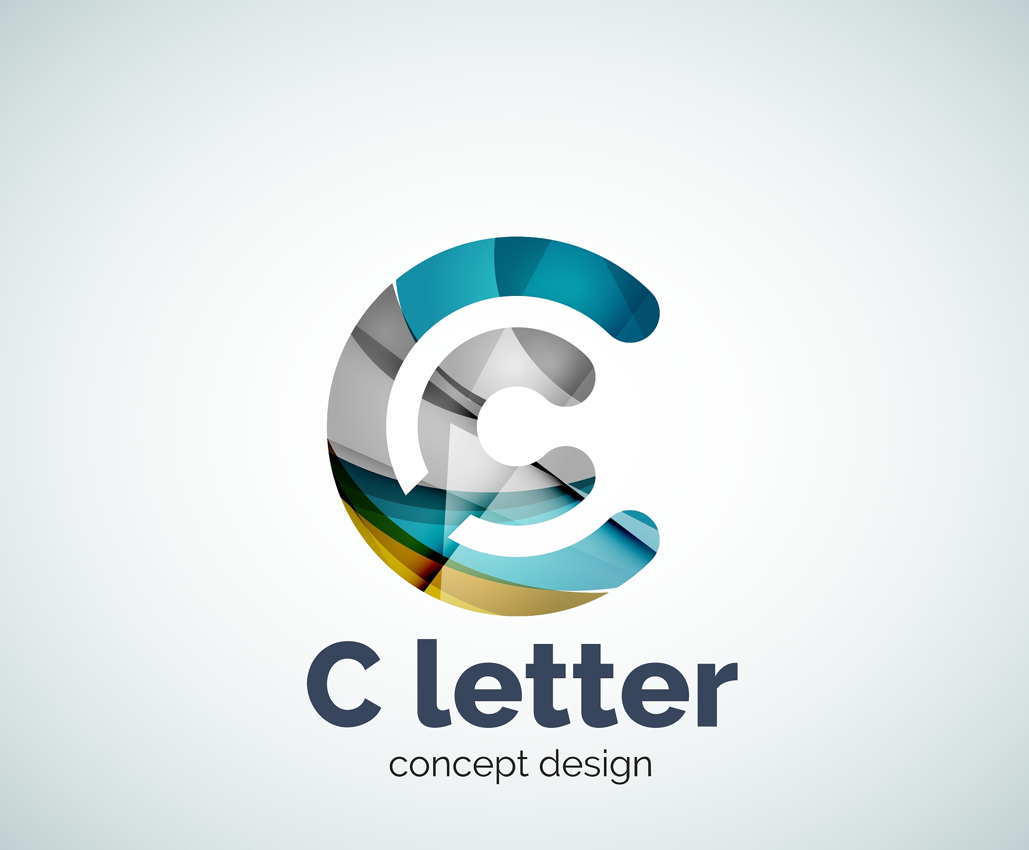 c letter concept logo template
