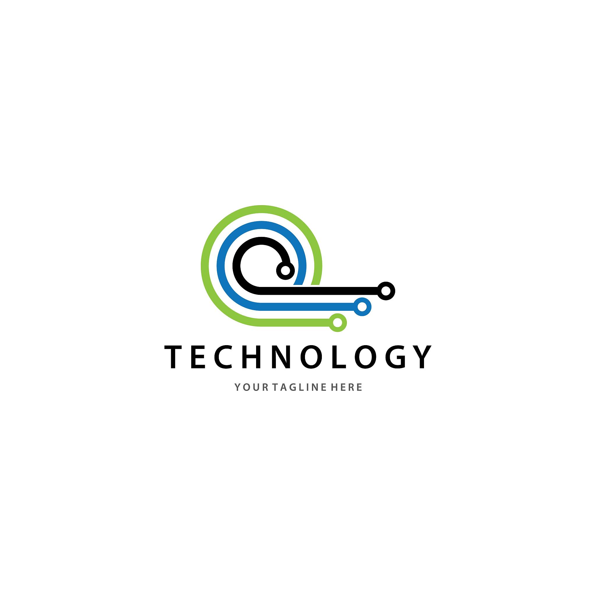 technology logo template