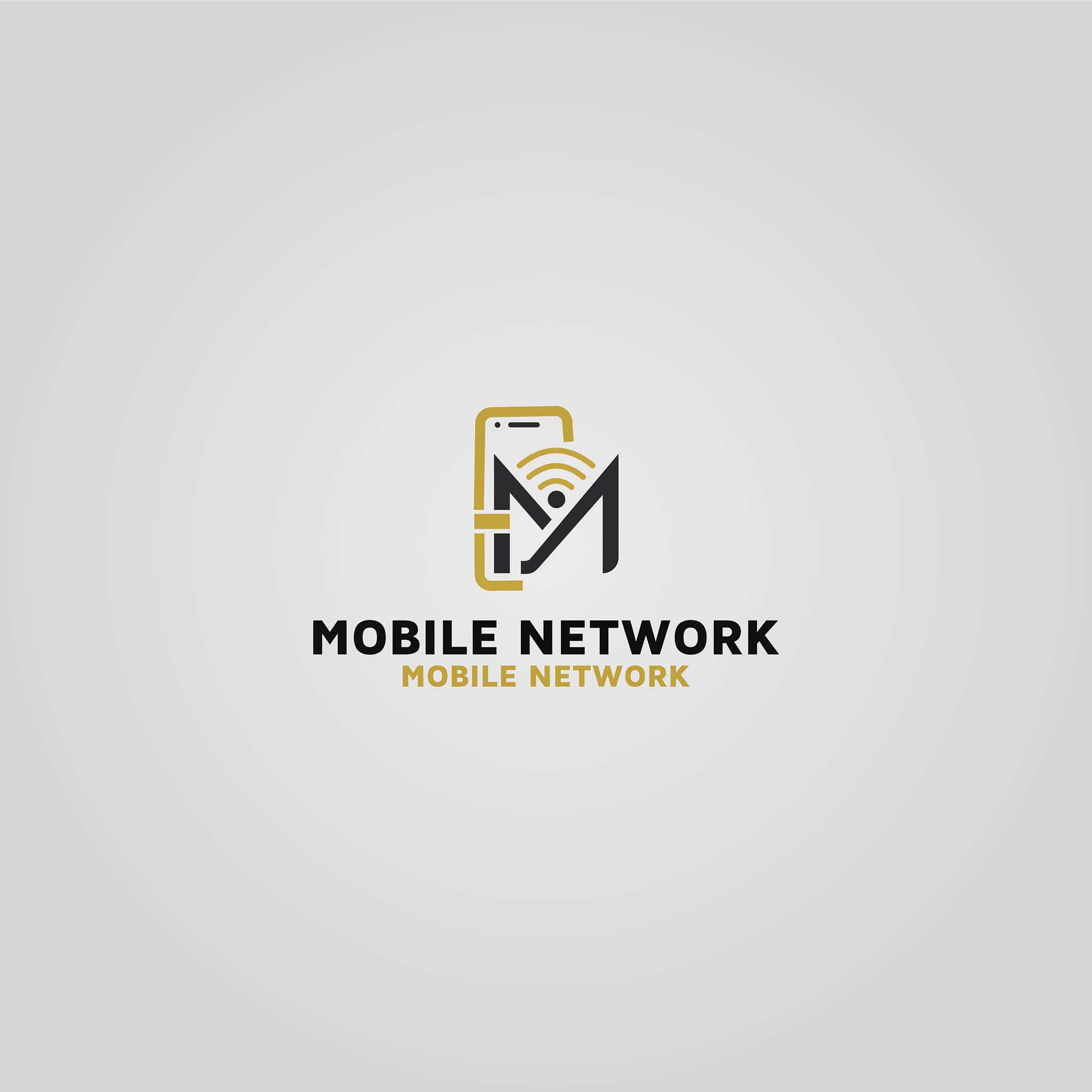 mobile network modern logo design