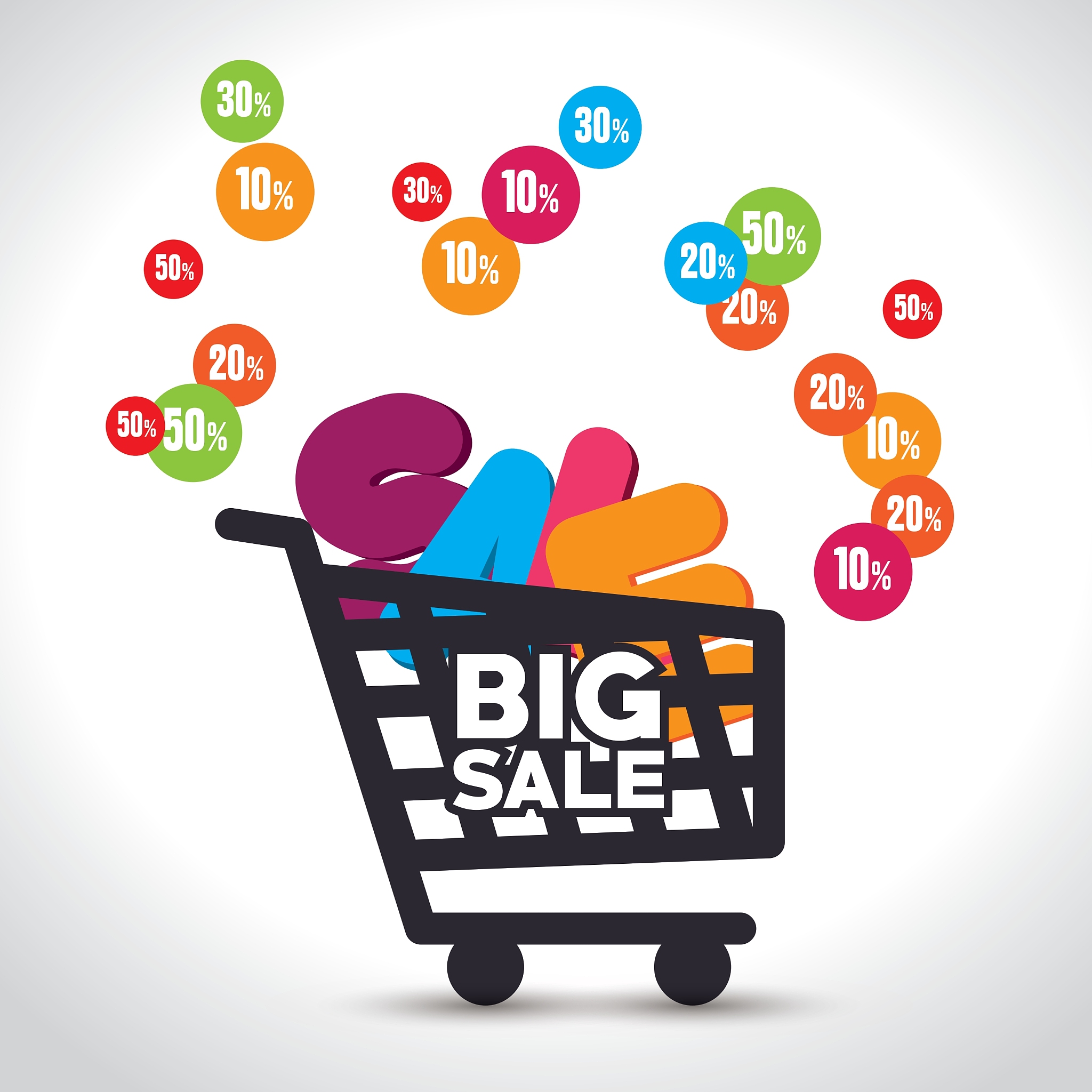 shopping cart sale offer design
