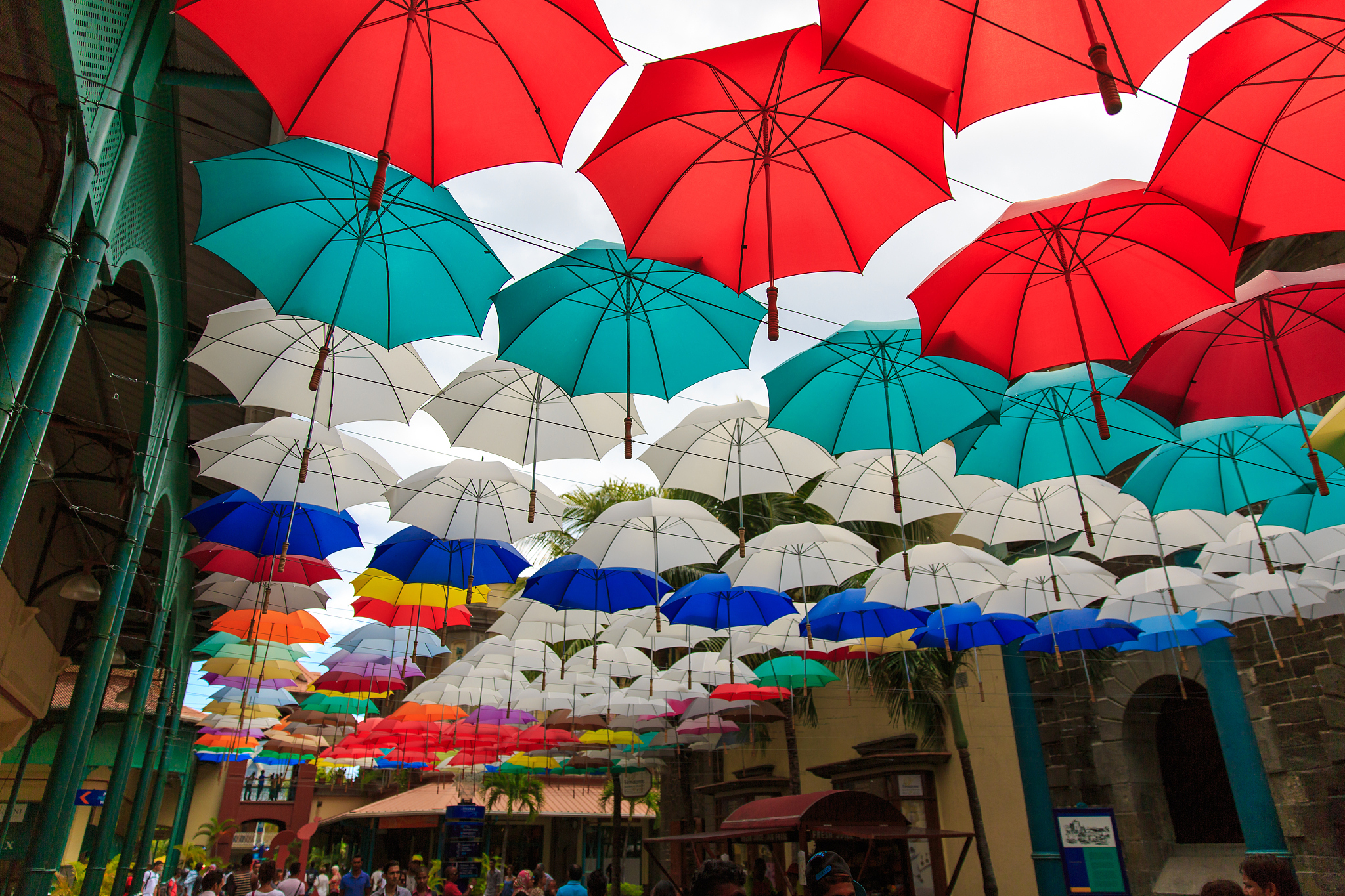 floating umbrellas