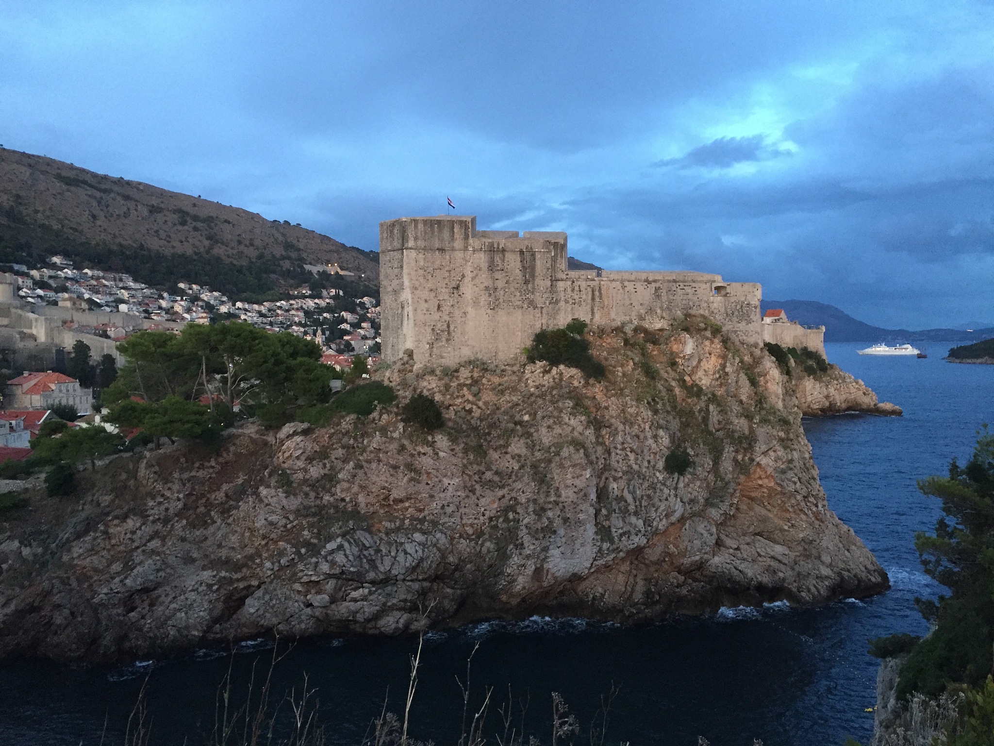 rocky bay and fortress lovrijenac in dubrovnik