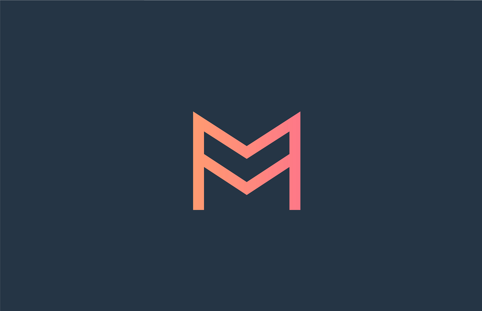 pink alphabet letter logo m icon for company and
