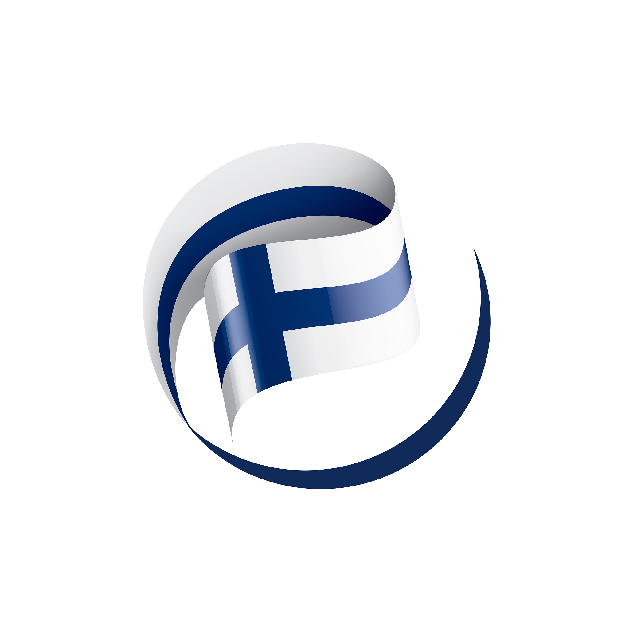 finland flag, vector illustration on a white background