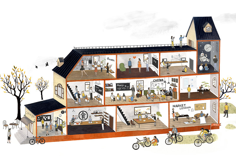 看图写英文作文题目：Toms familys hobbies50词左右词汇丰富又要简单：英文提示词： A young girl is riding her bikepainting a boy is making a model plana little girl is reading an old woman is looking after her pet