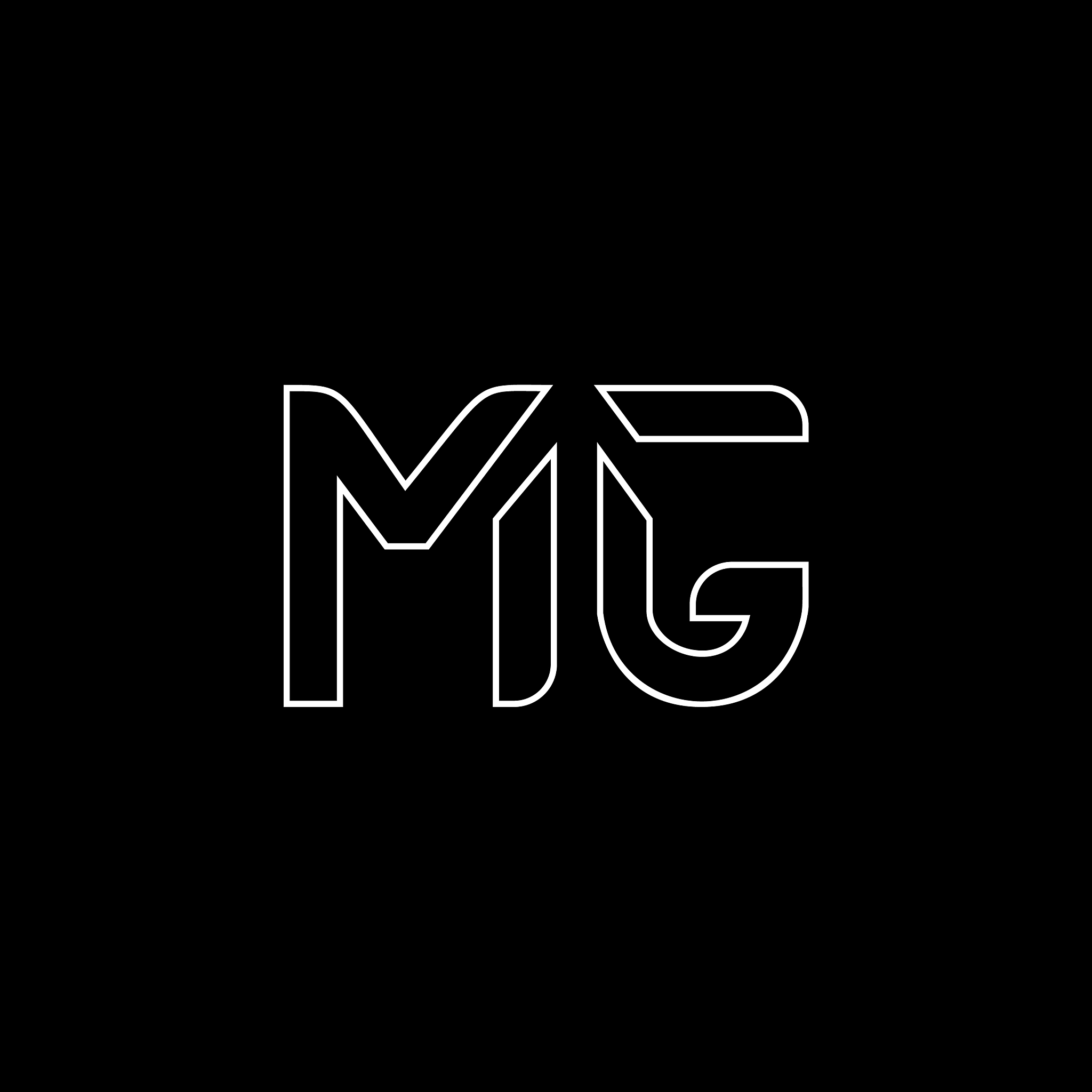mg letter logo design initial letters mg logo