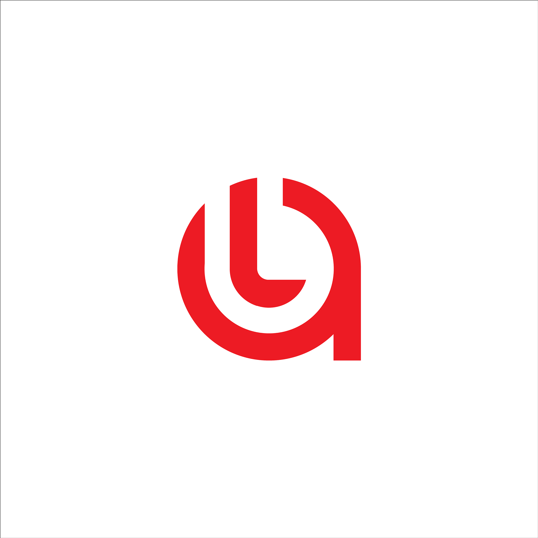 initial letter la or al logo design template